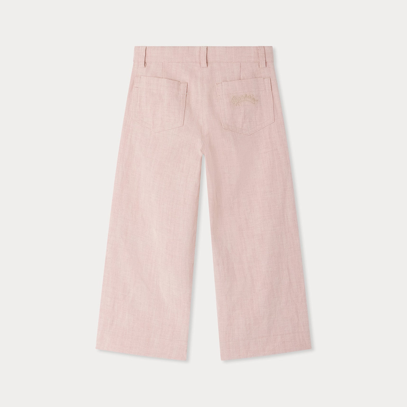 Girls Pink Cotton Trousers