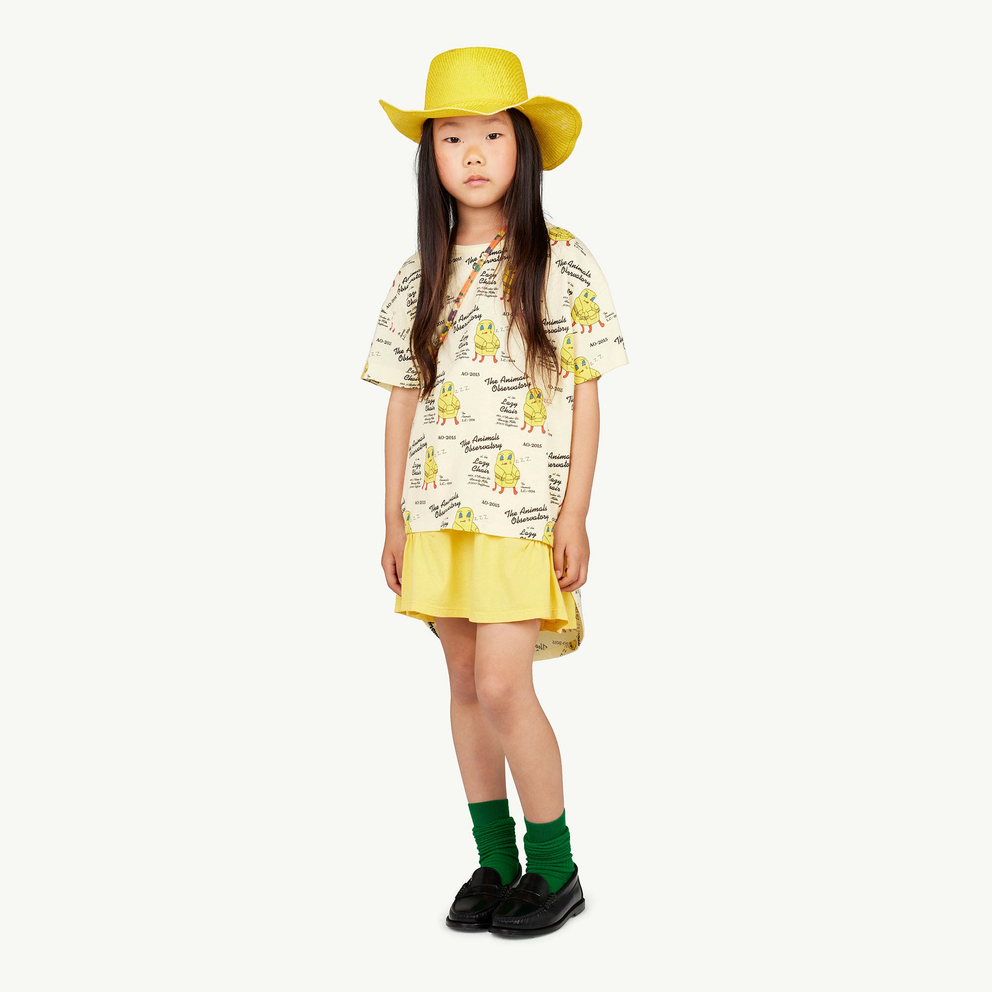 Girls Yellow Cotton Skirt