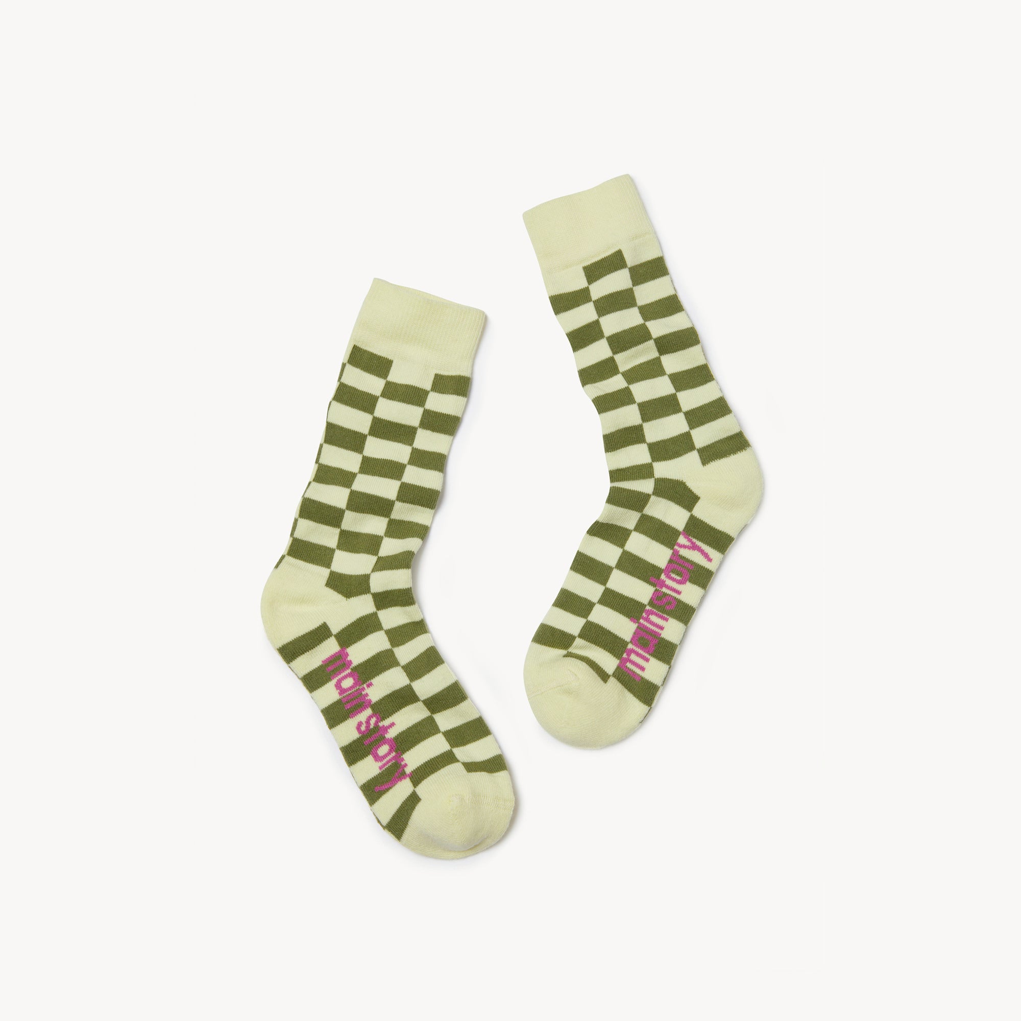 Boys & Girls Yellow Check Cotton Socks