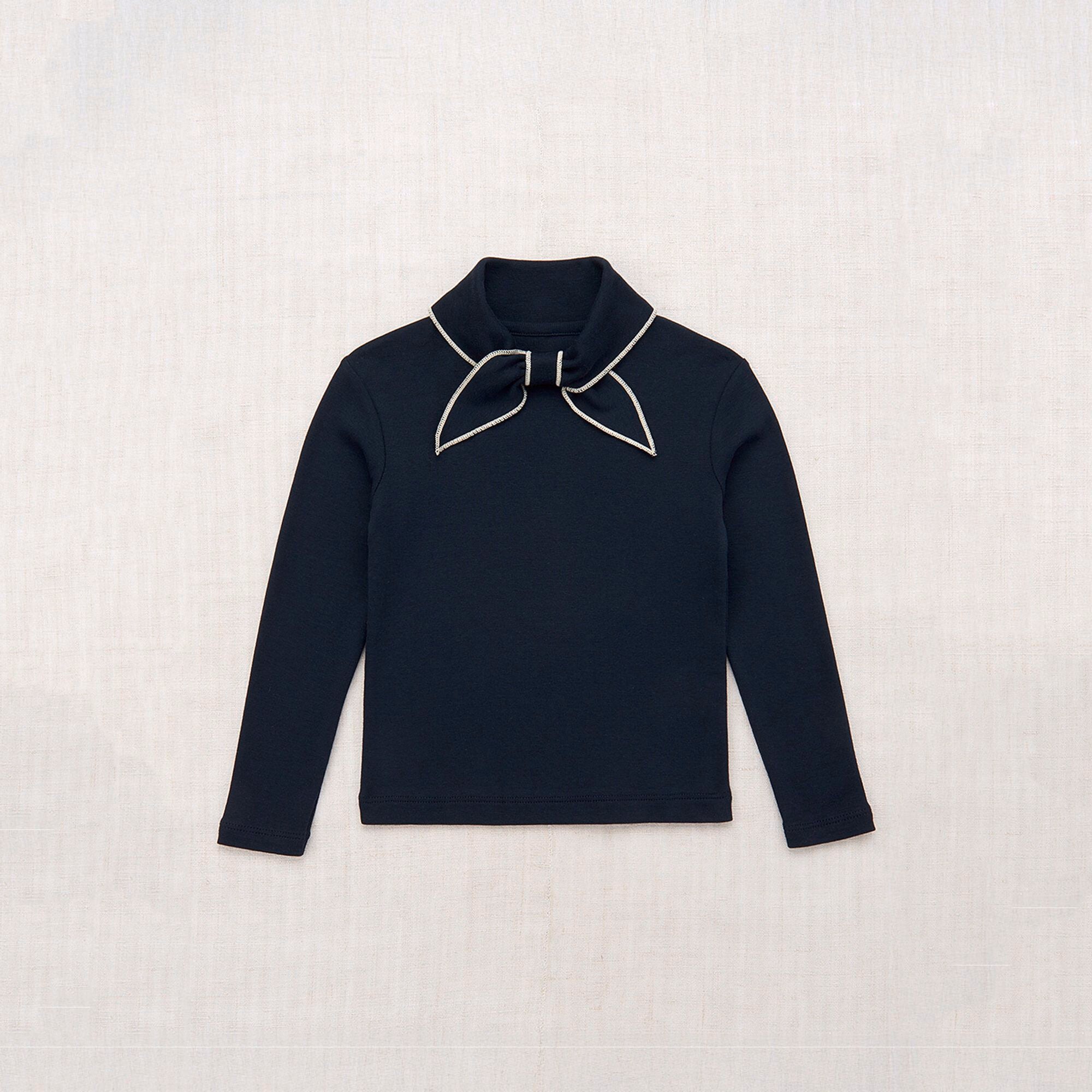 Boys & Girls Navy Bow Cotton T-Shirt