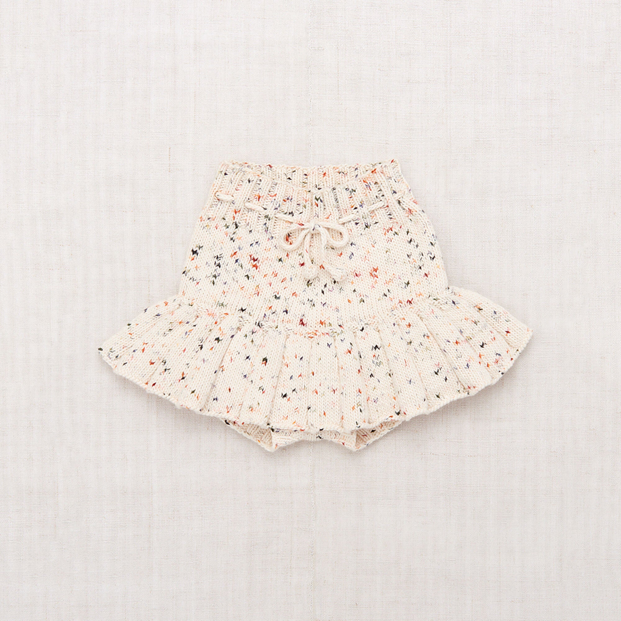 Girls Cream Knit Skirt