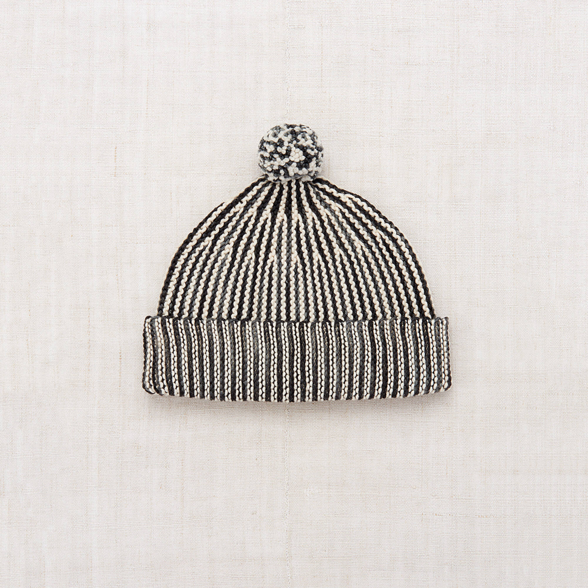 Boys & Girls Dark Grey Stripes Wool Hat