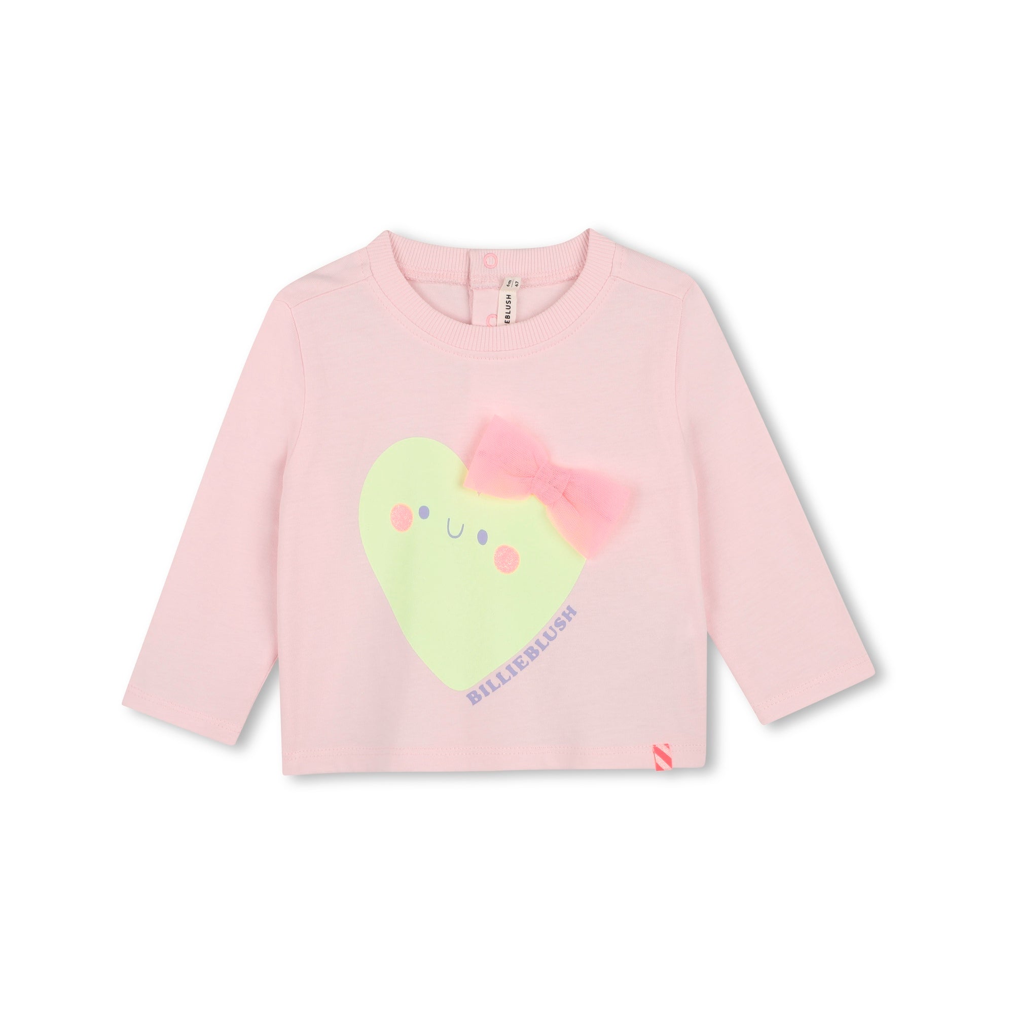 T-shirt en coton imprimé rose clair pour bébé fille