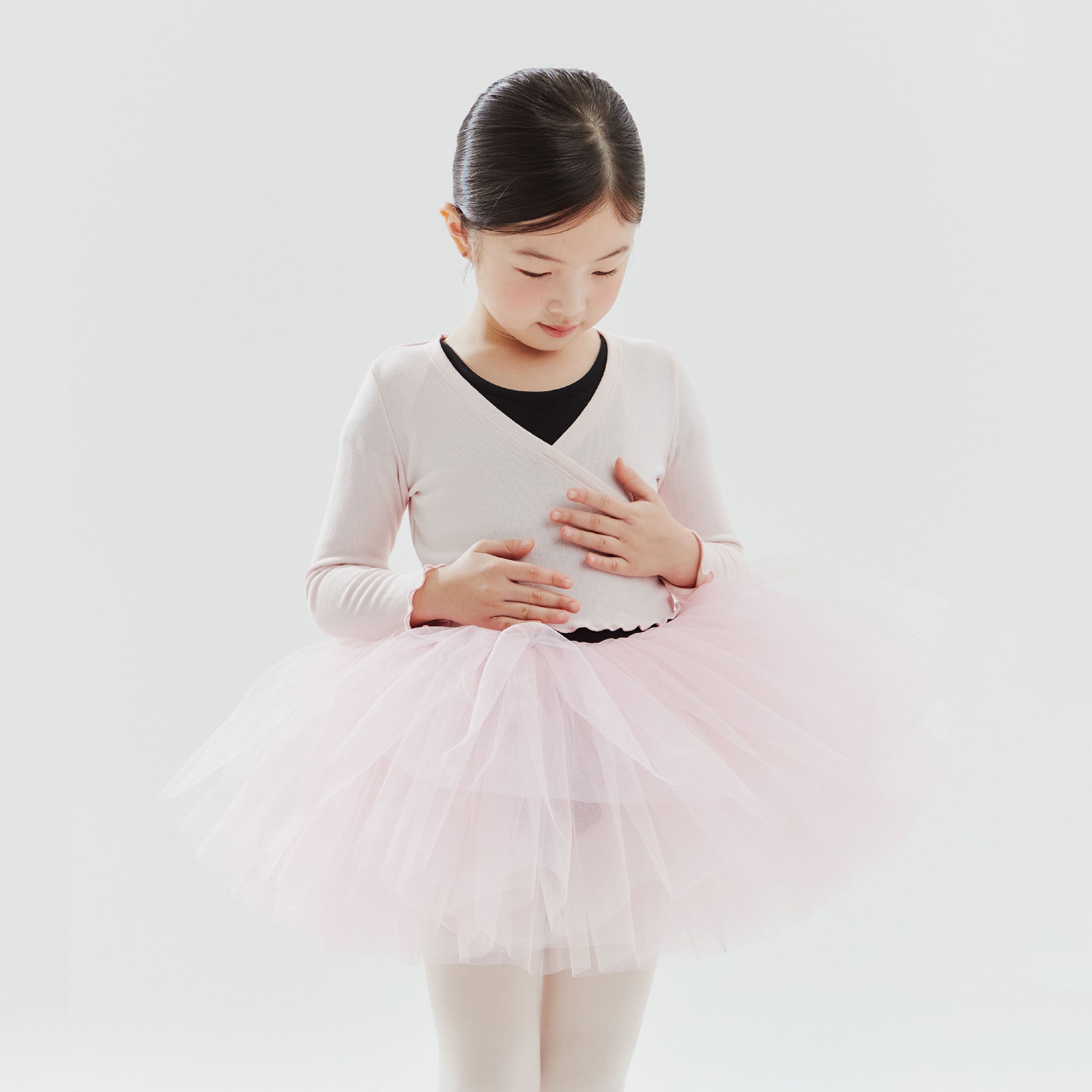 Girls Pink Ballet V-neck T-Shirt