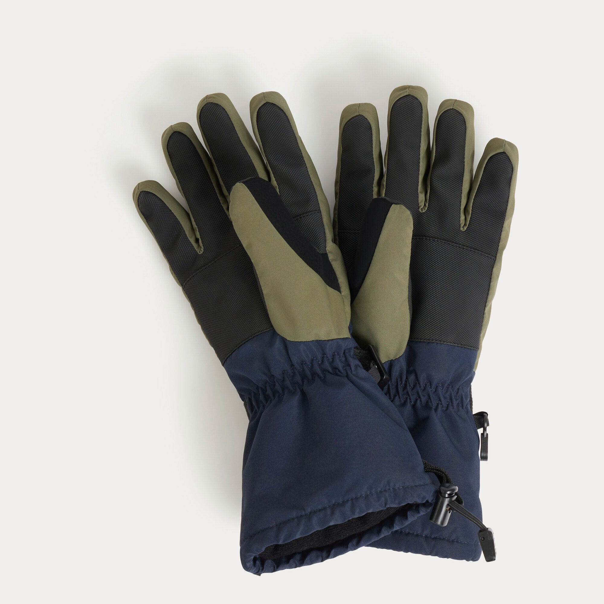 Boys Dark Green Snow Gloves