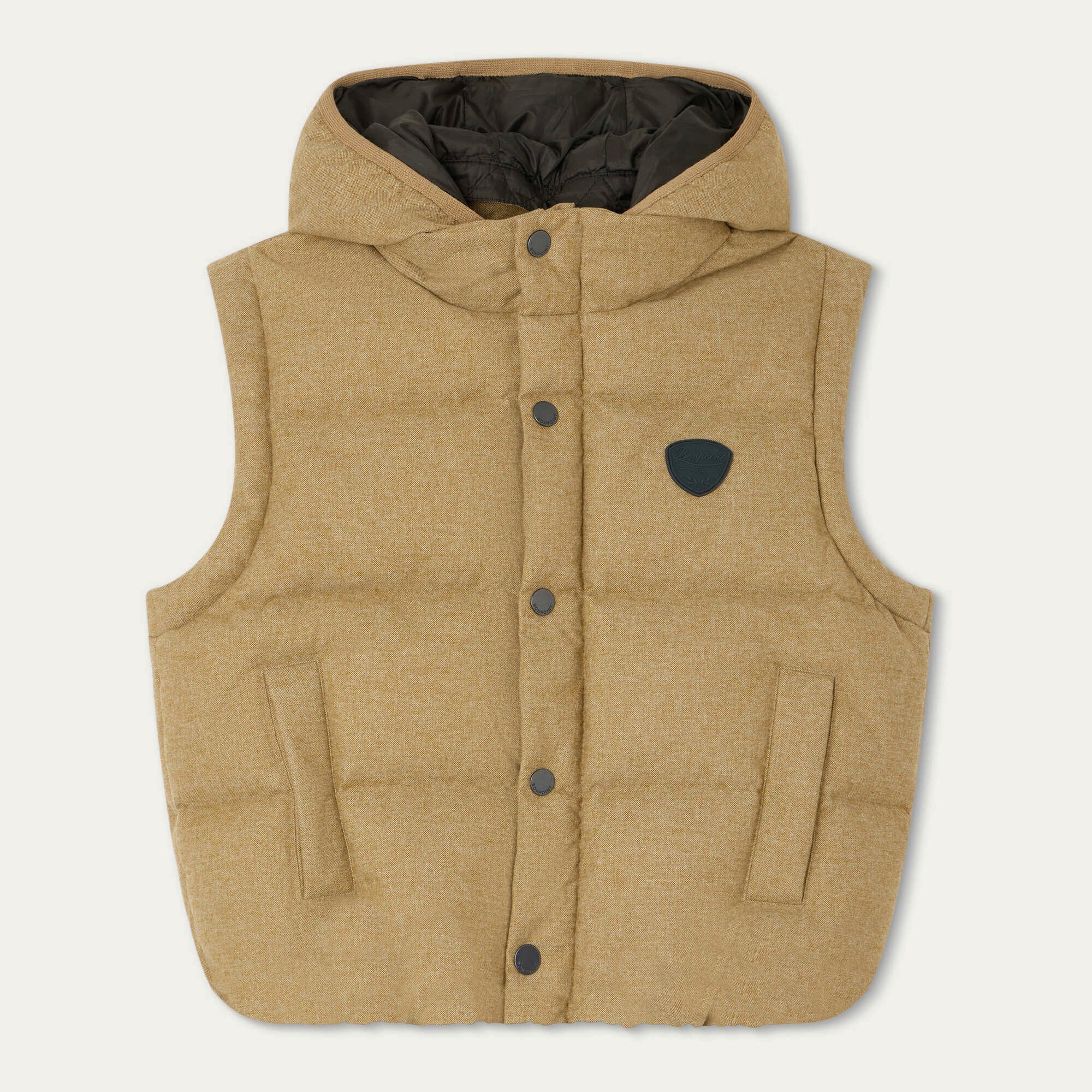 Boys Camel Padded Down Gilet