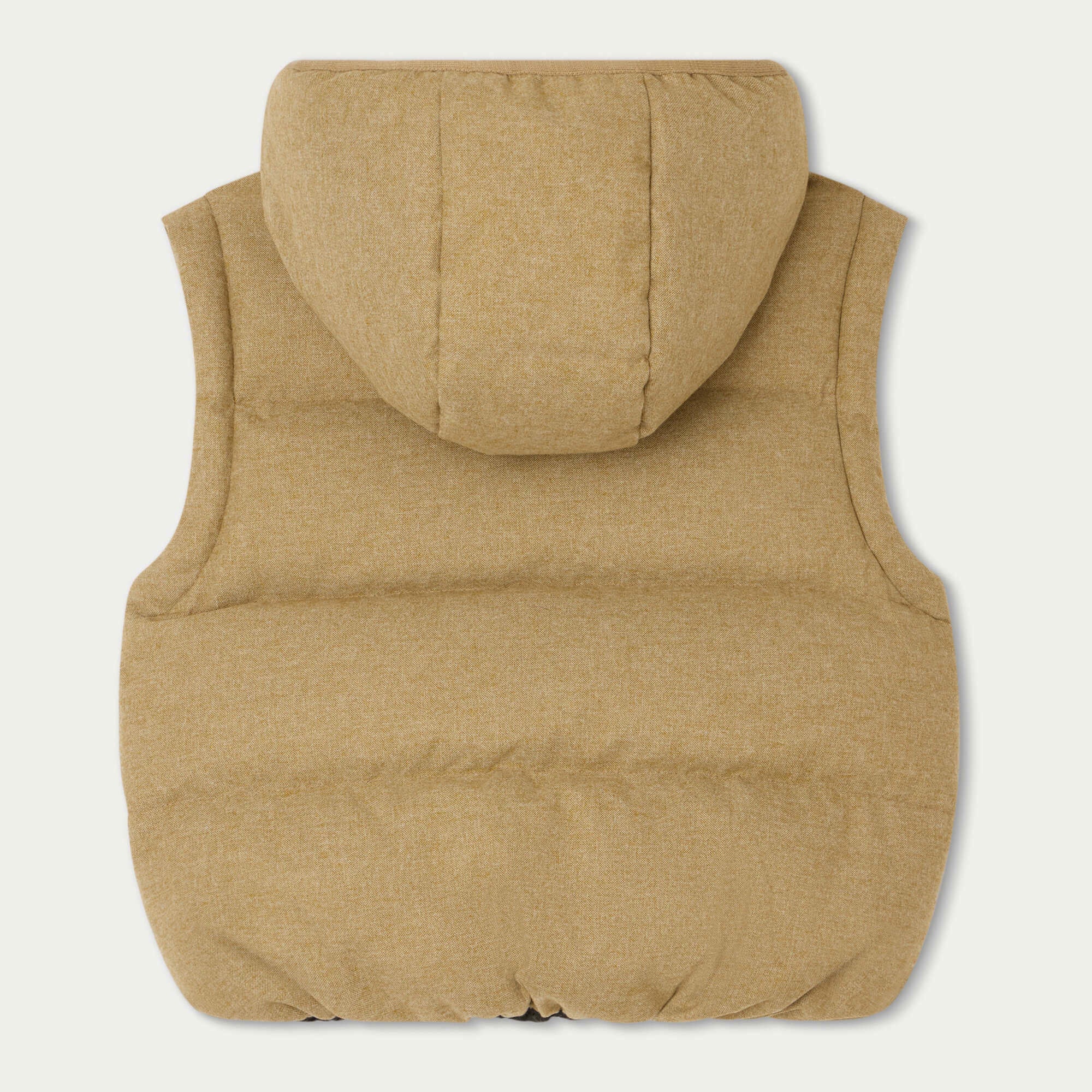 Boys Camel Padded Down Gilet