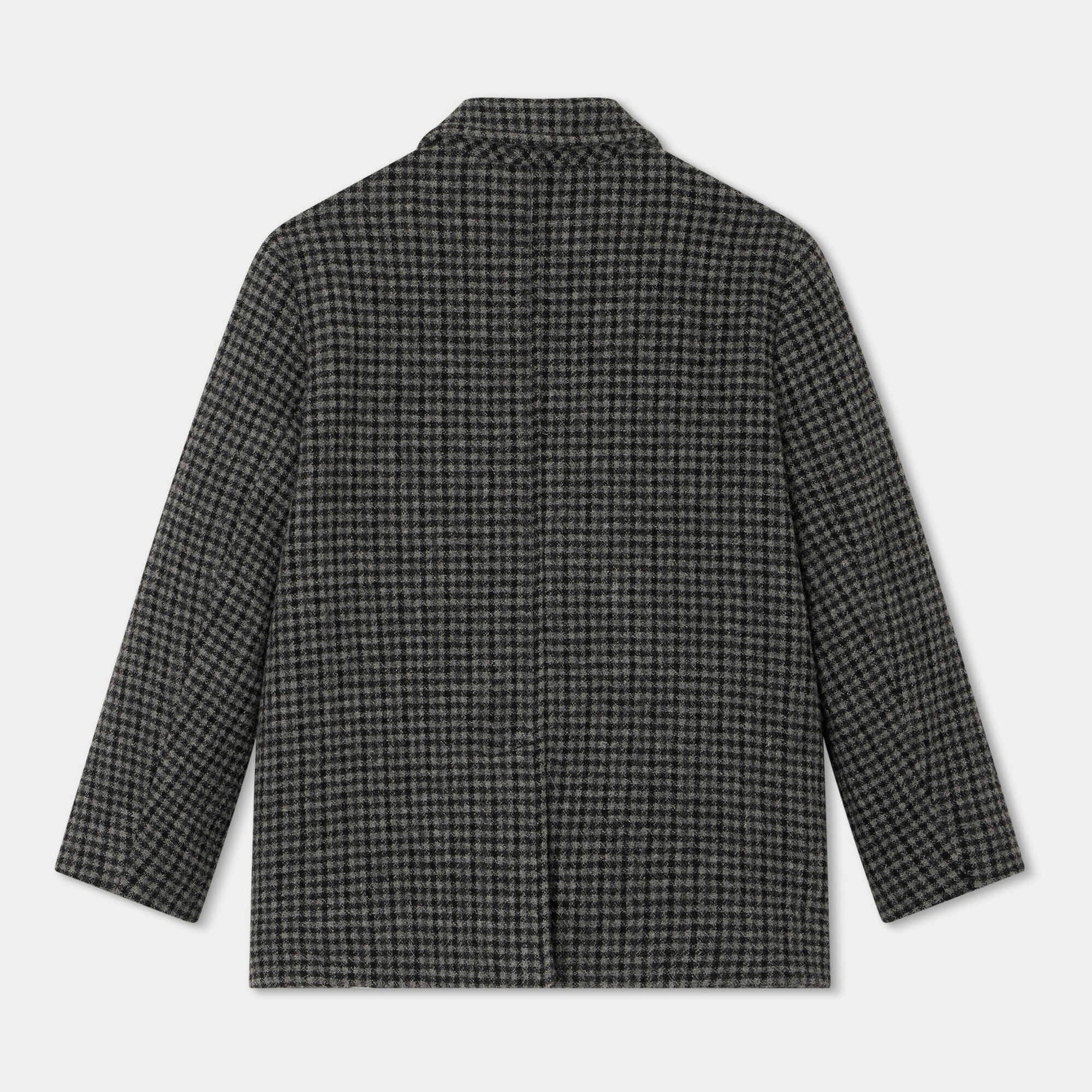 Boys & Girls Grey Check Wool Coat