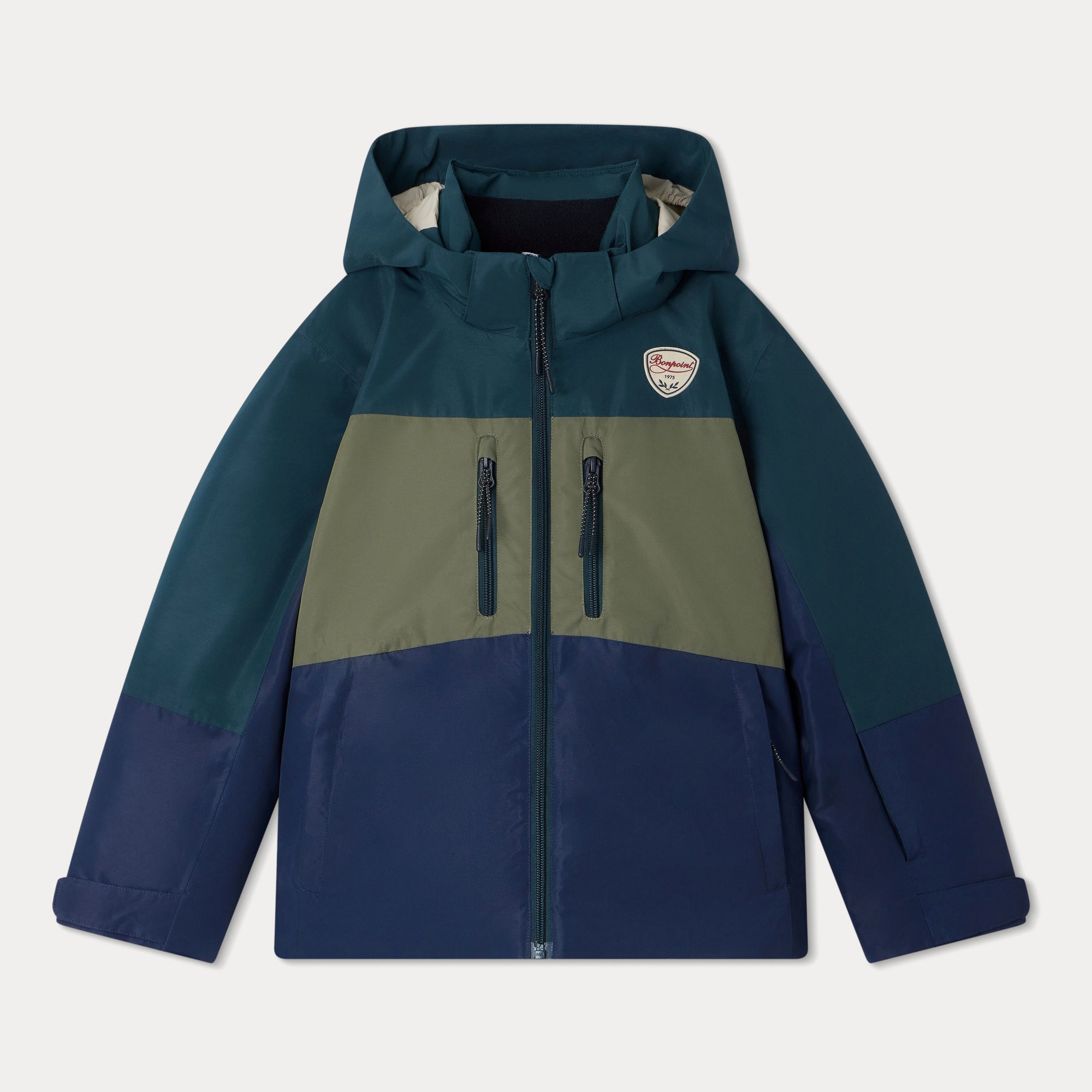 Boys Dark Green Snow Padded Down Jacket