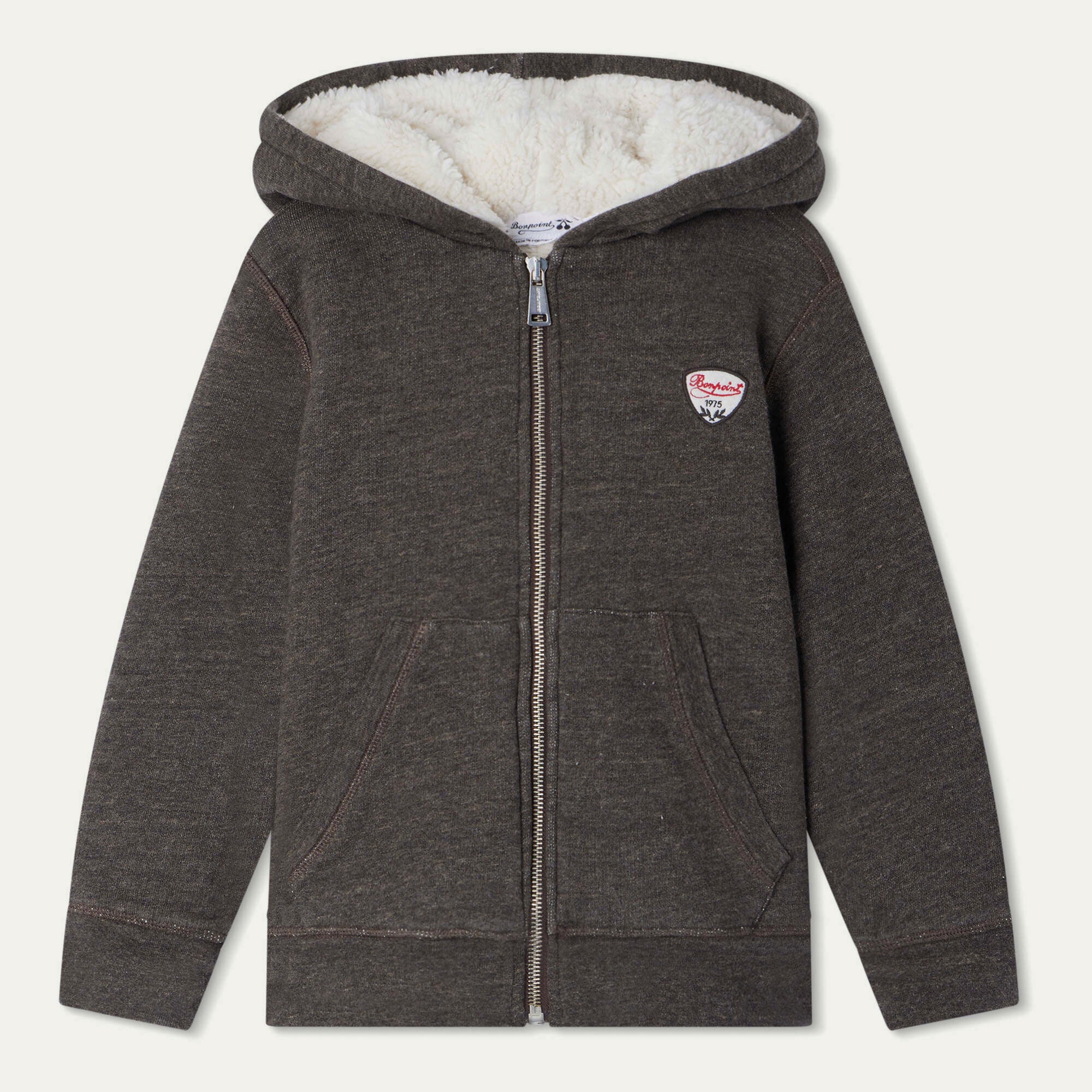 Boys Brown Zip-Up Top