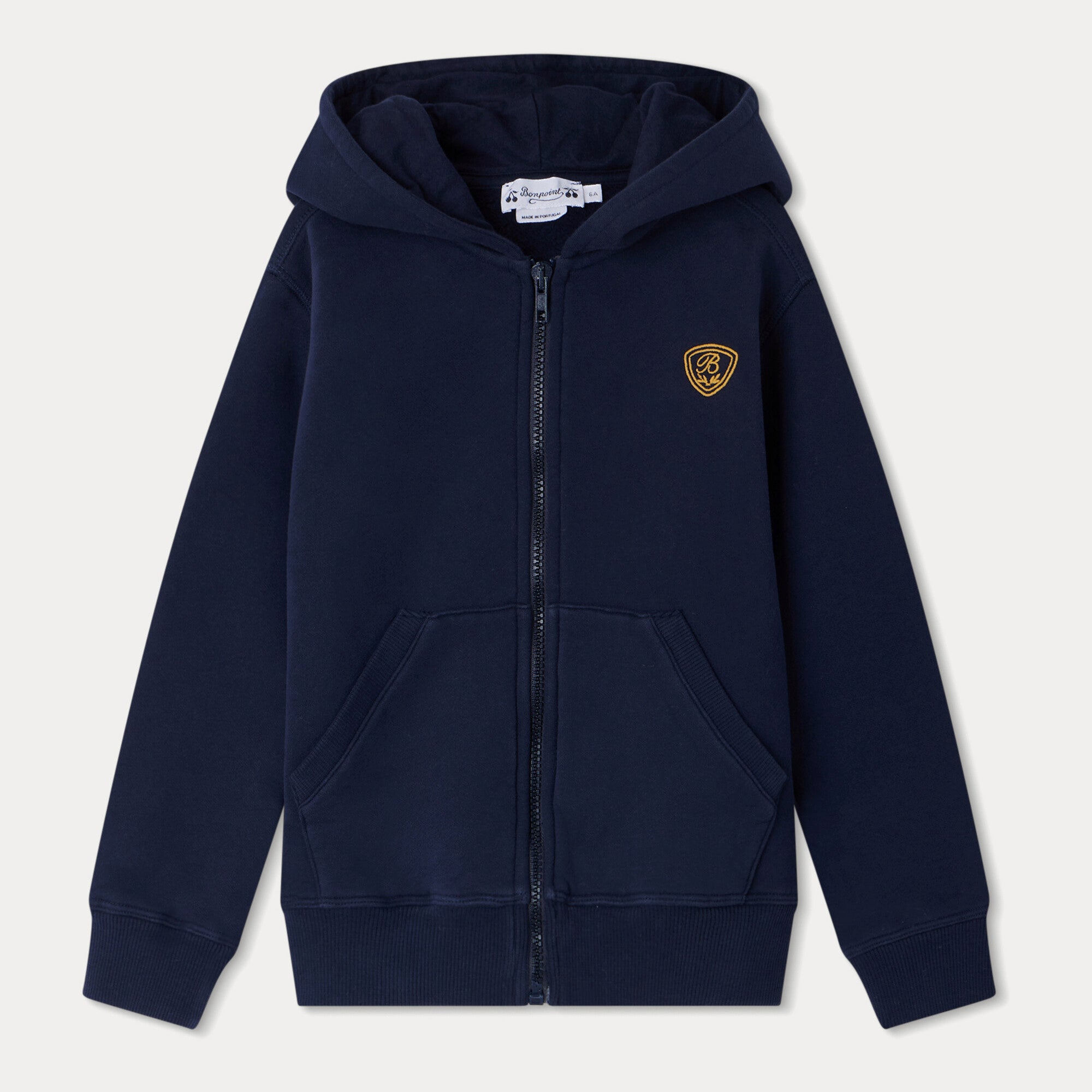 Boys Navy Zip-Up Top
