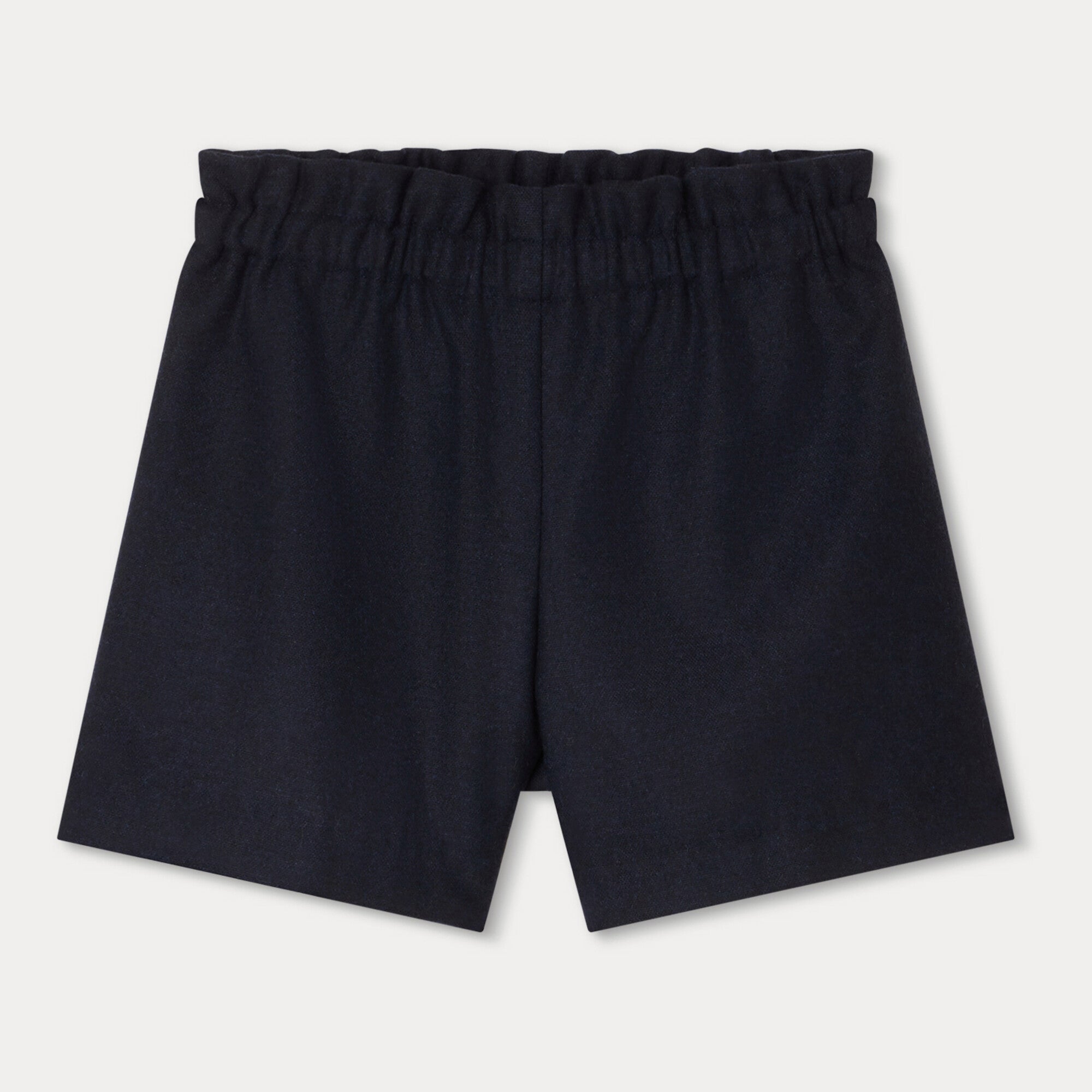 Girls Navy Wool Shorts