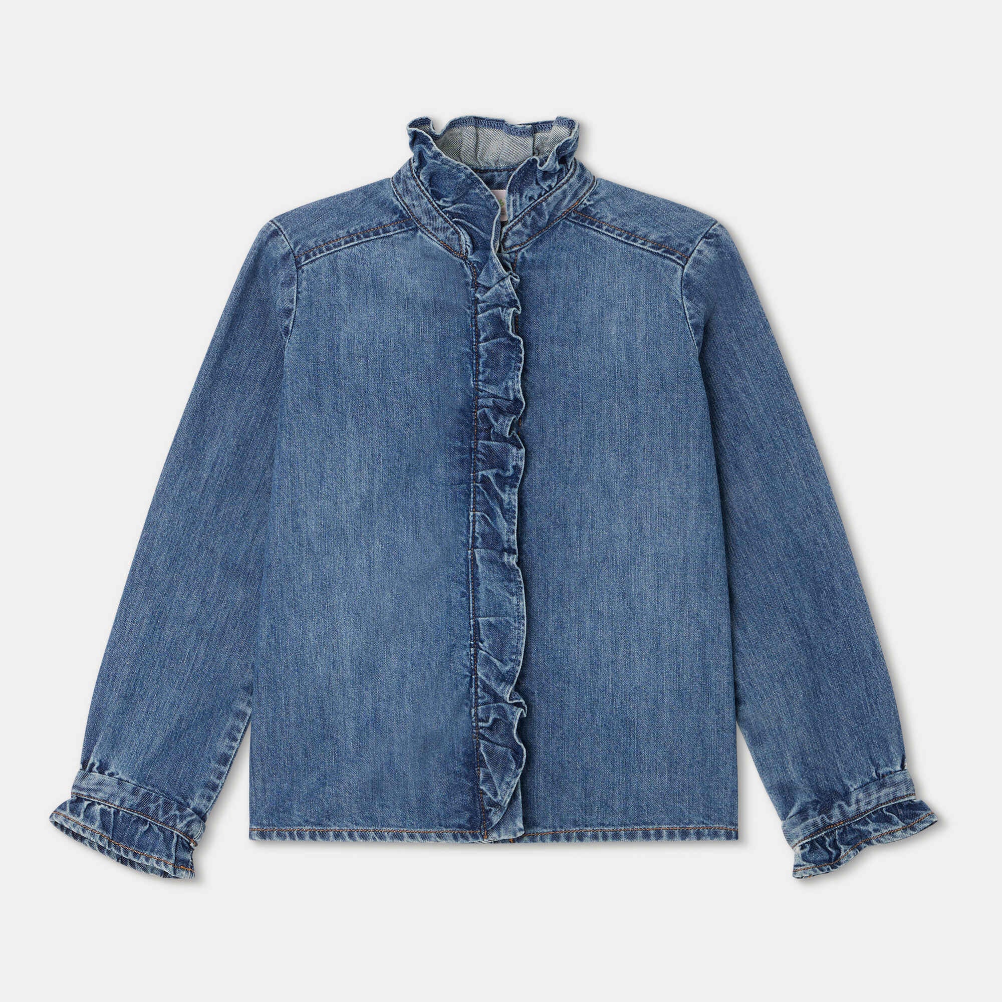 Girls Blue Denim Shirt