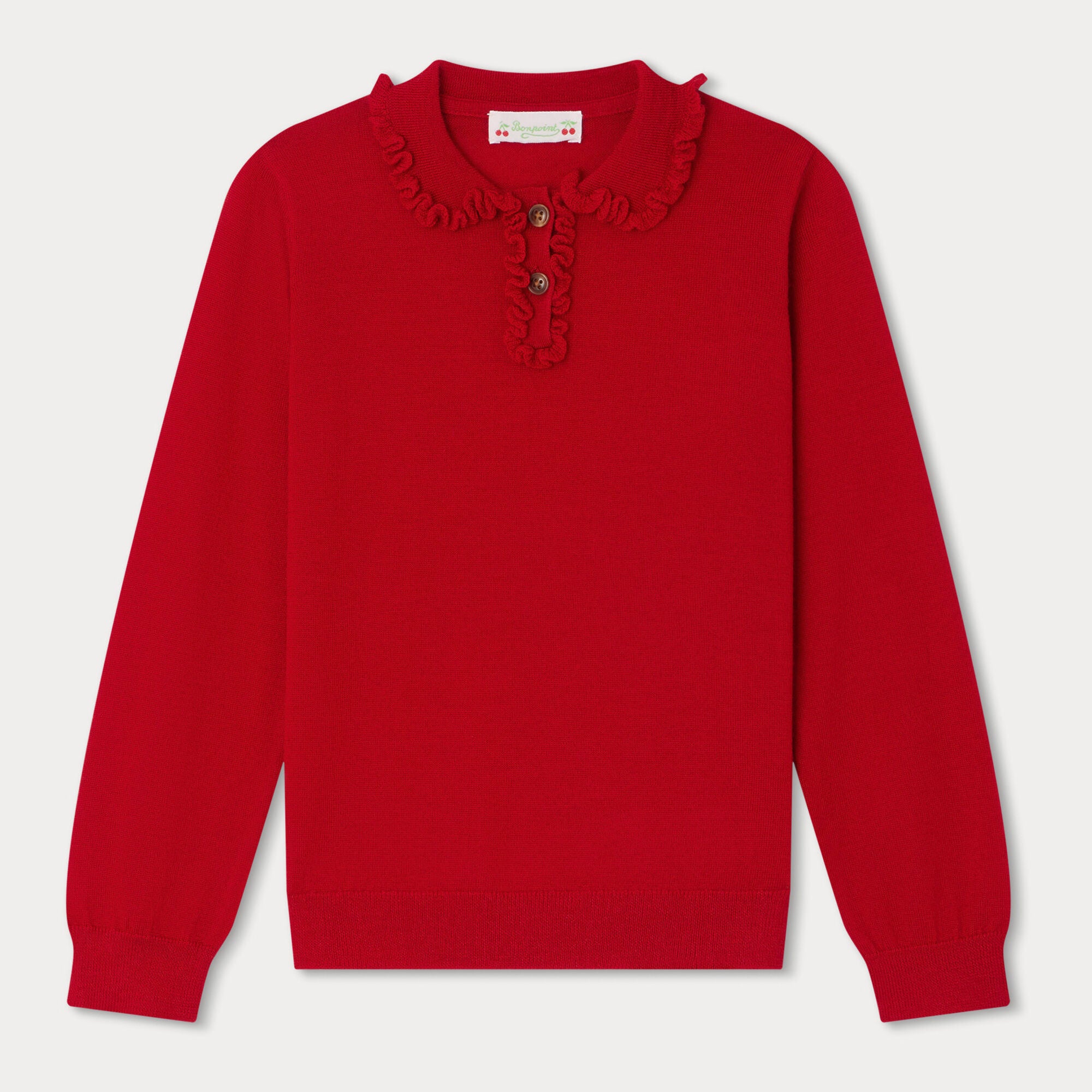 Girls Red Wool Sweater