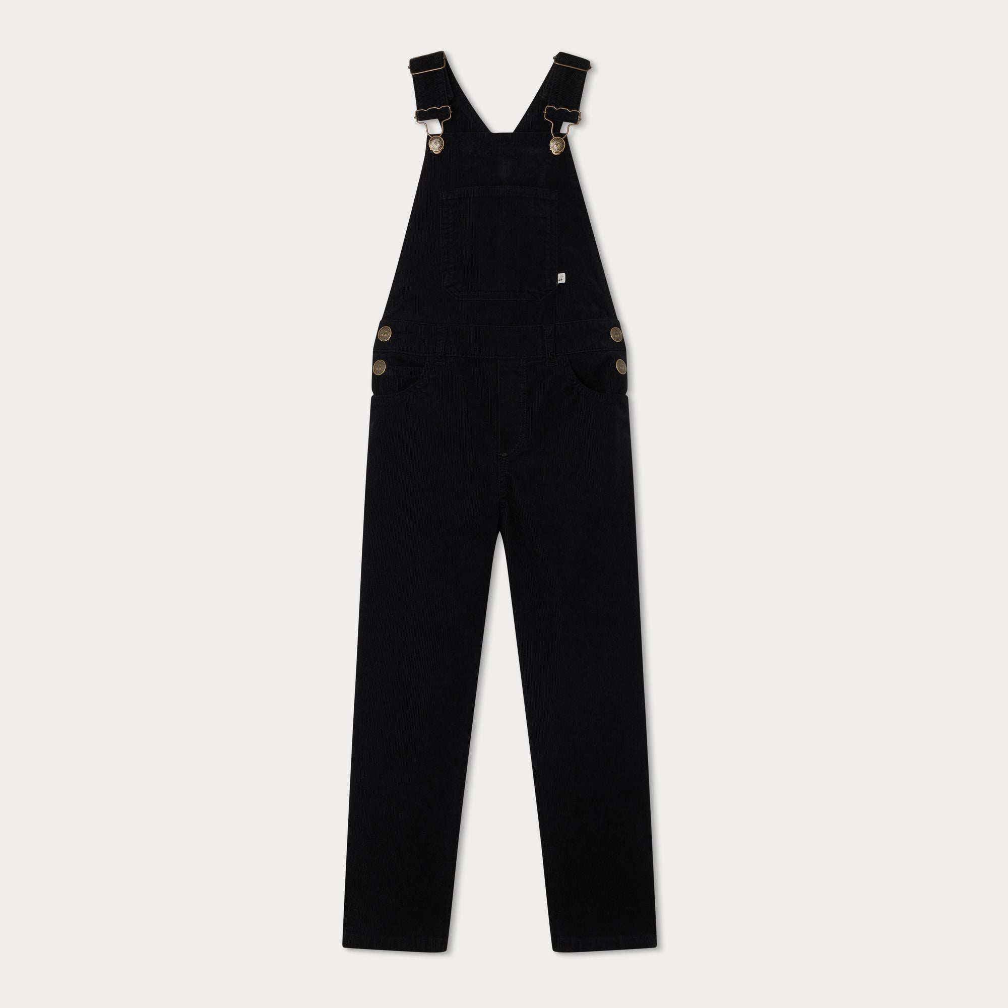 Girls Black Overalls