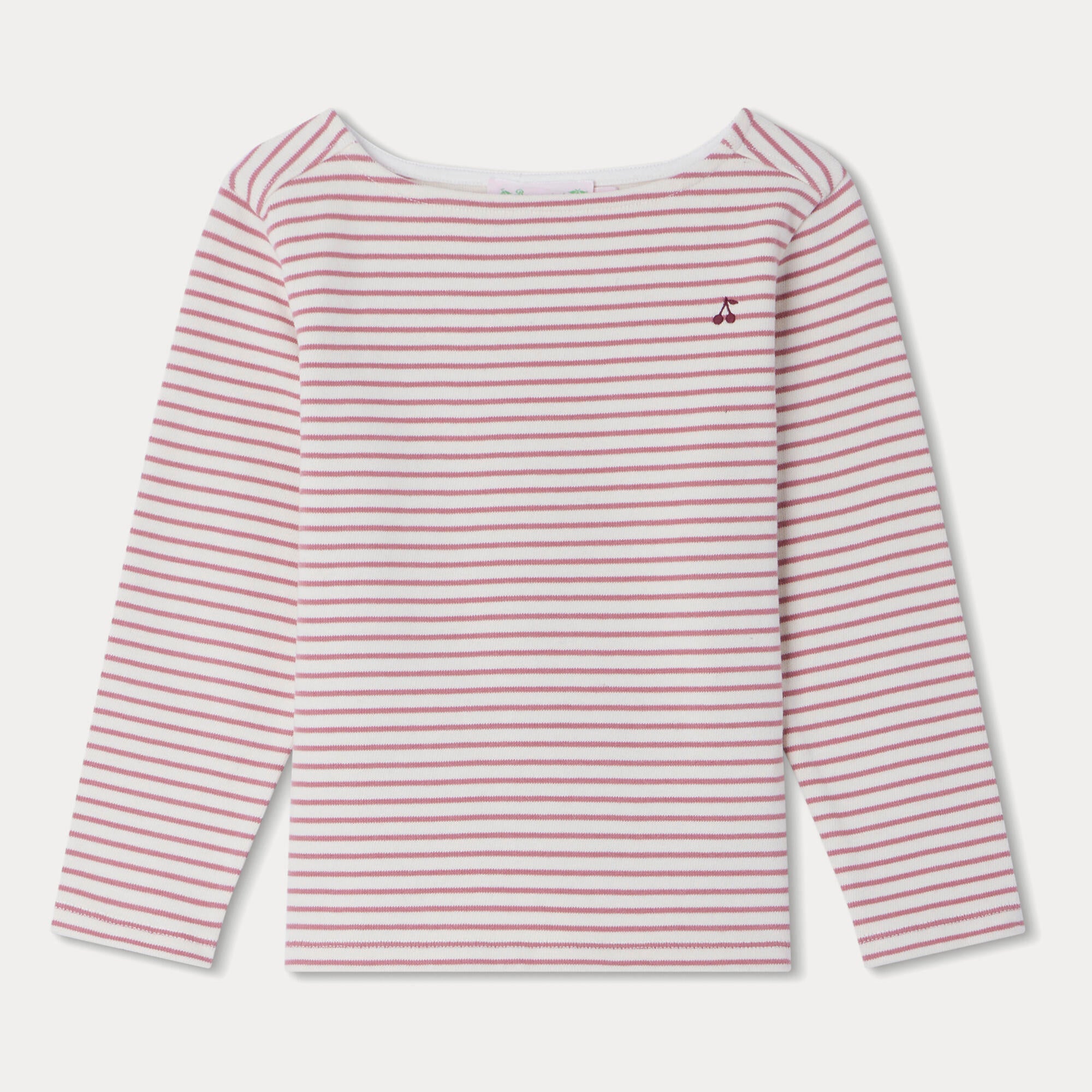 Girls Pink Stripes Cotton T-Shirt