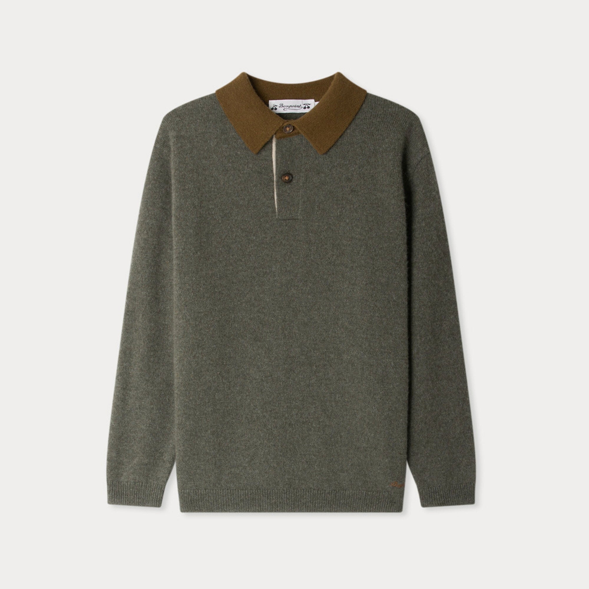 Boys Khaki Cashmere Sweater