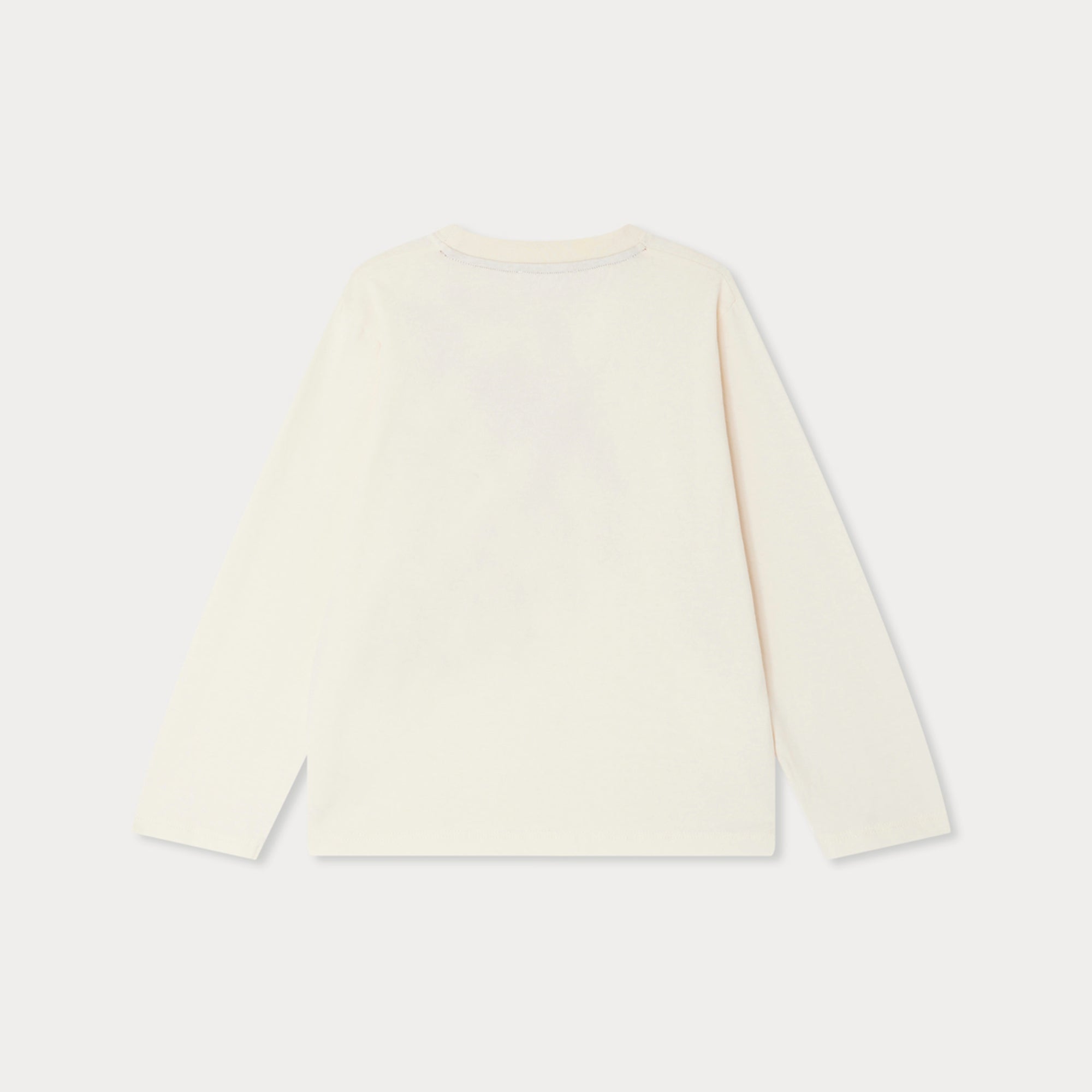 Boys White Embroidered Dog Cotton T-Shirt