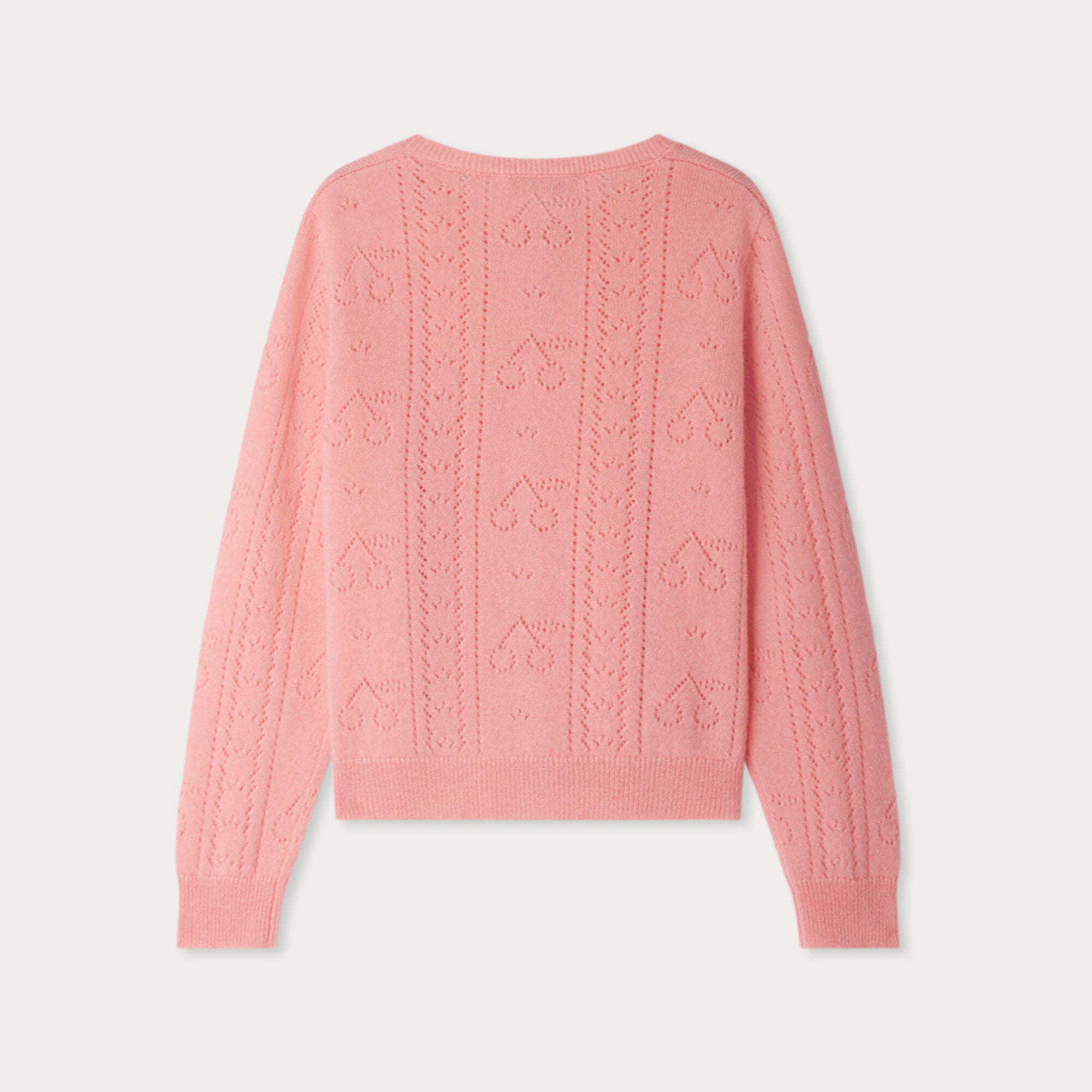 Girls Pink Knit Cashmere Cardigan