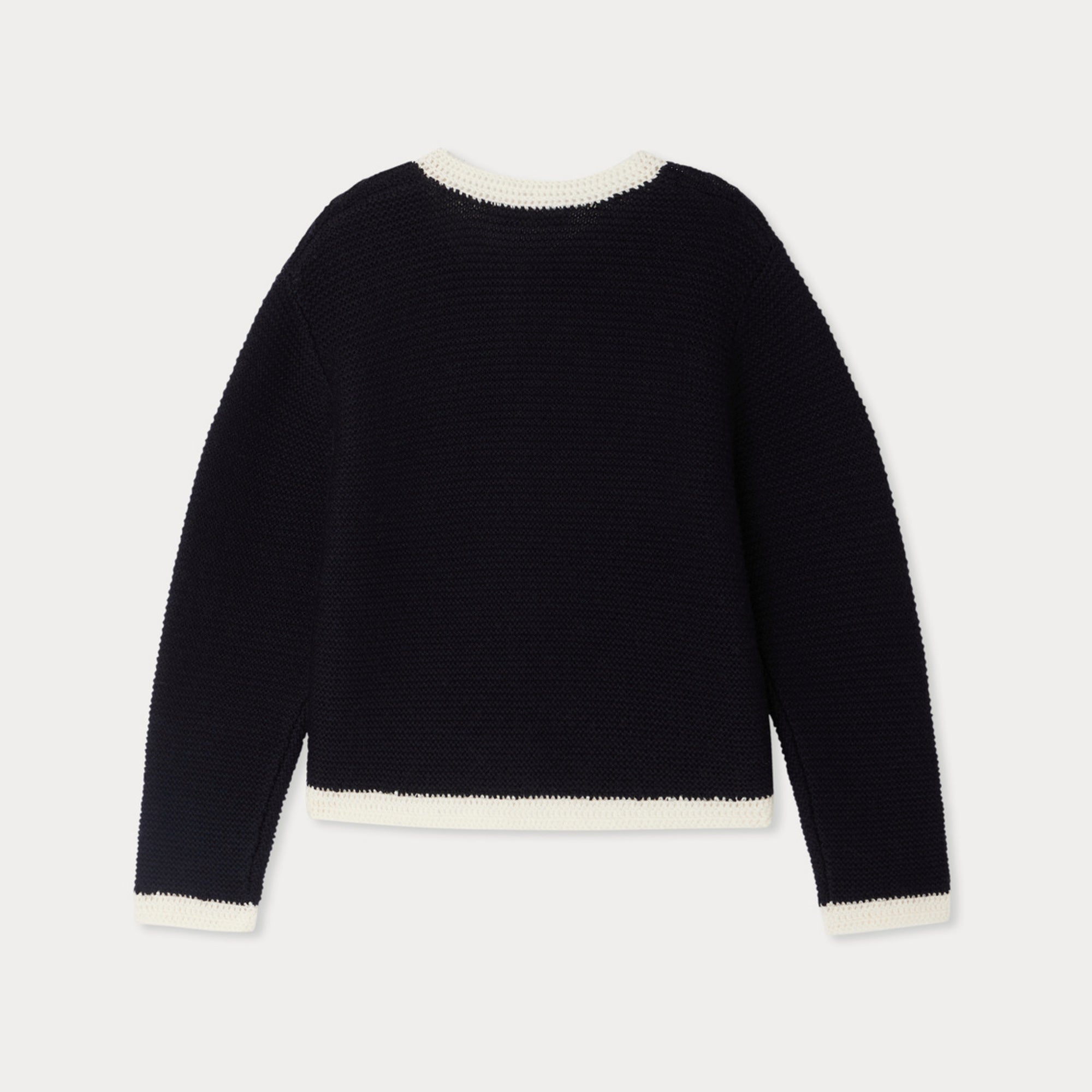 Girls Navy Knit Wool Cardigan
