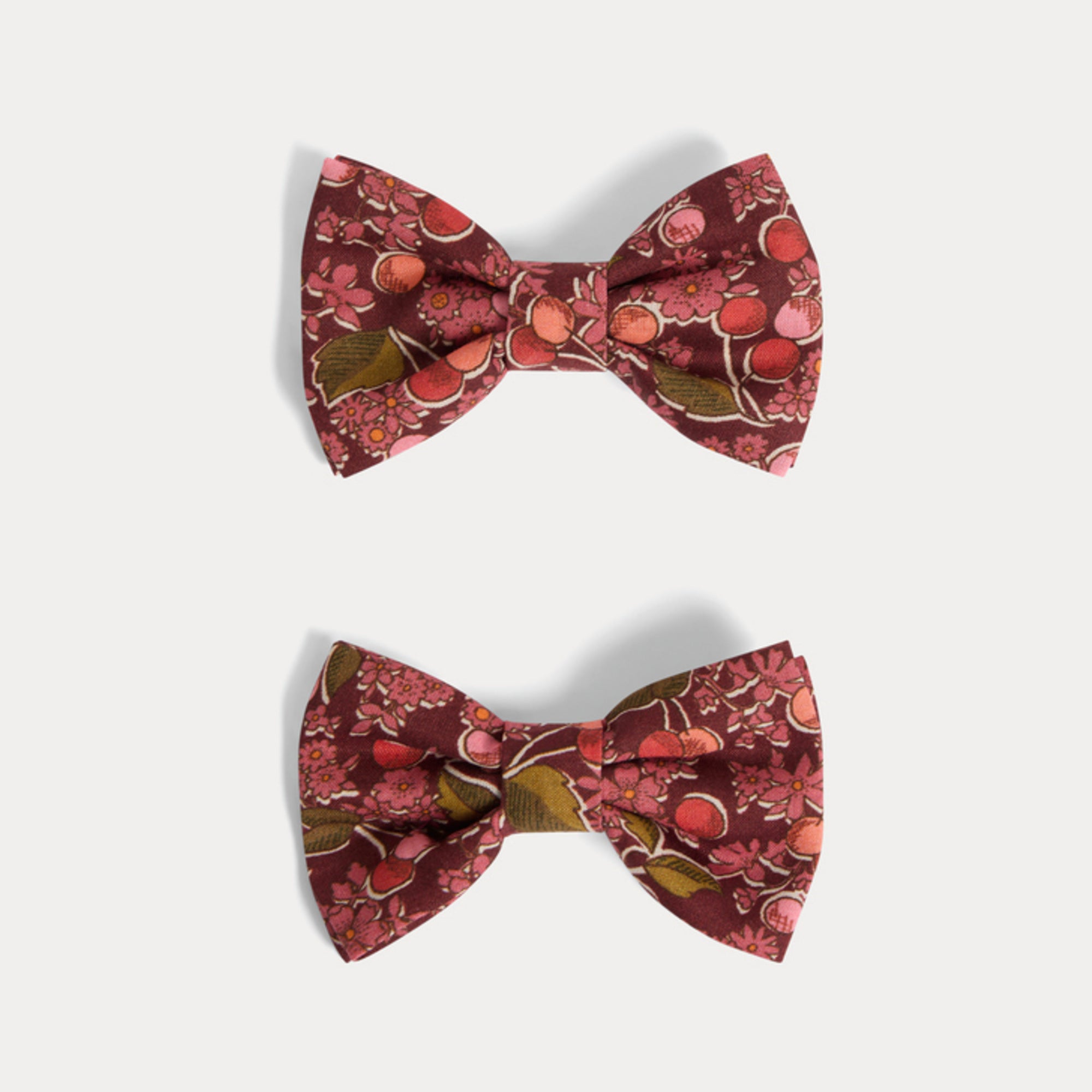 Girls Dusty Rose Floral Hair Clips