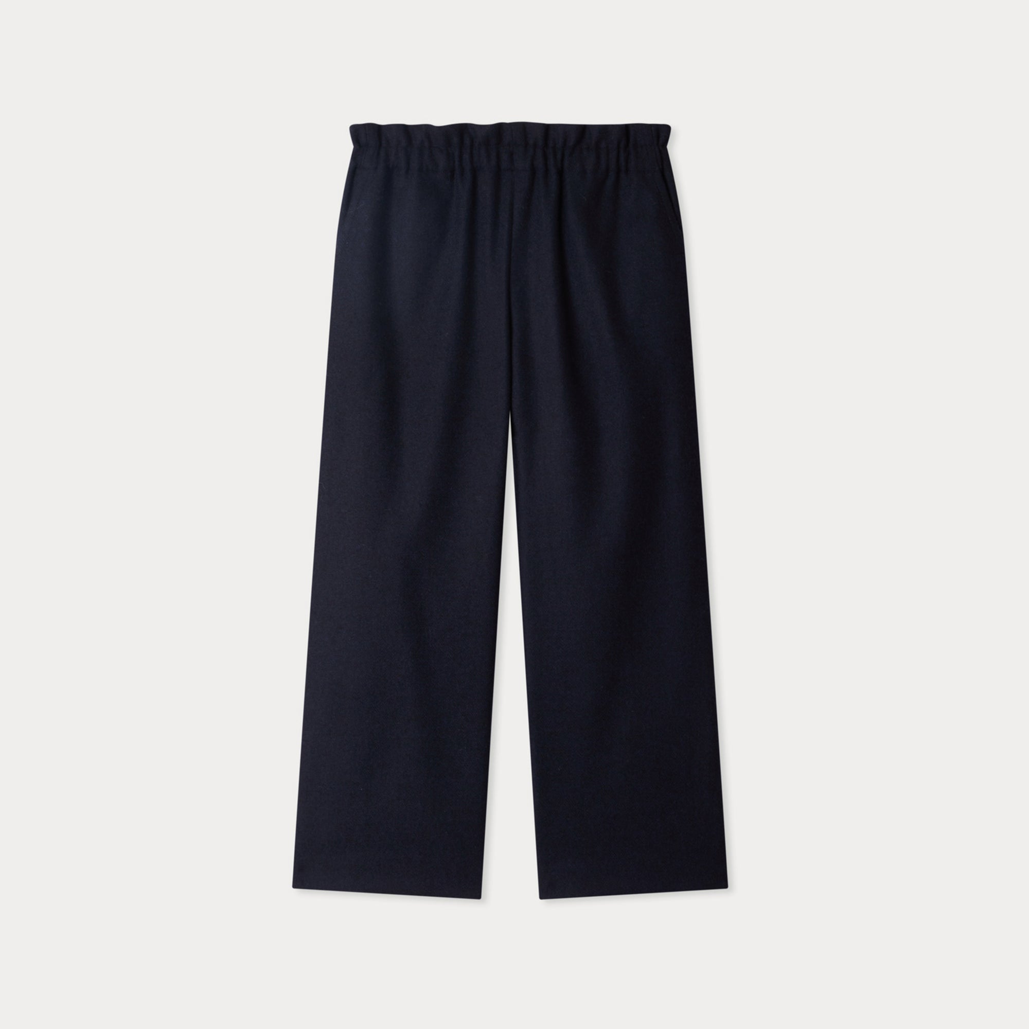 Girls Dark Blue Wool Trousers