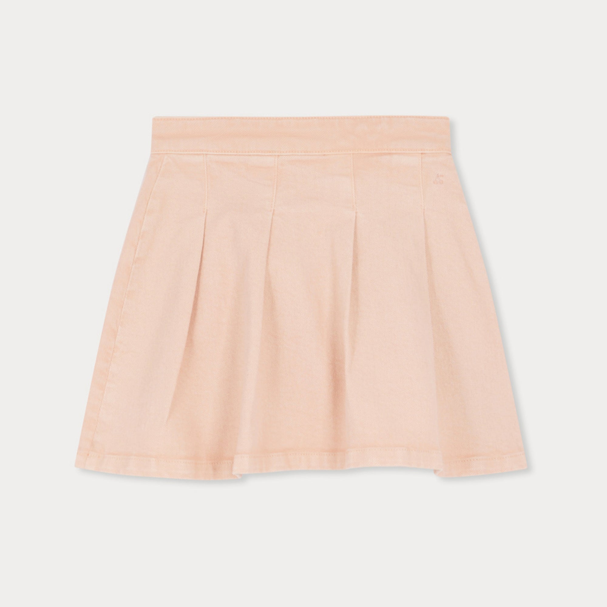 Girls Pink Embroidered Logo Denim Skirt