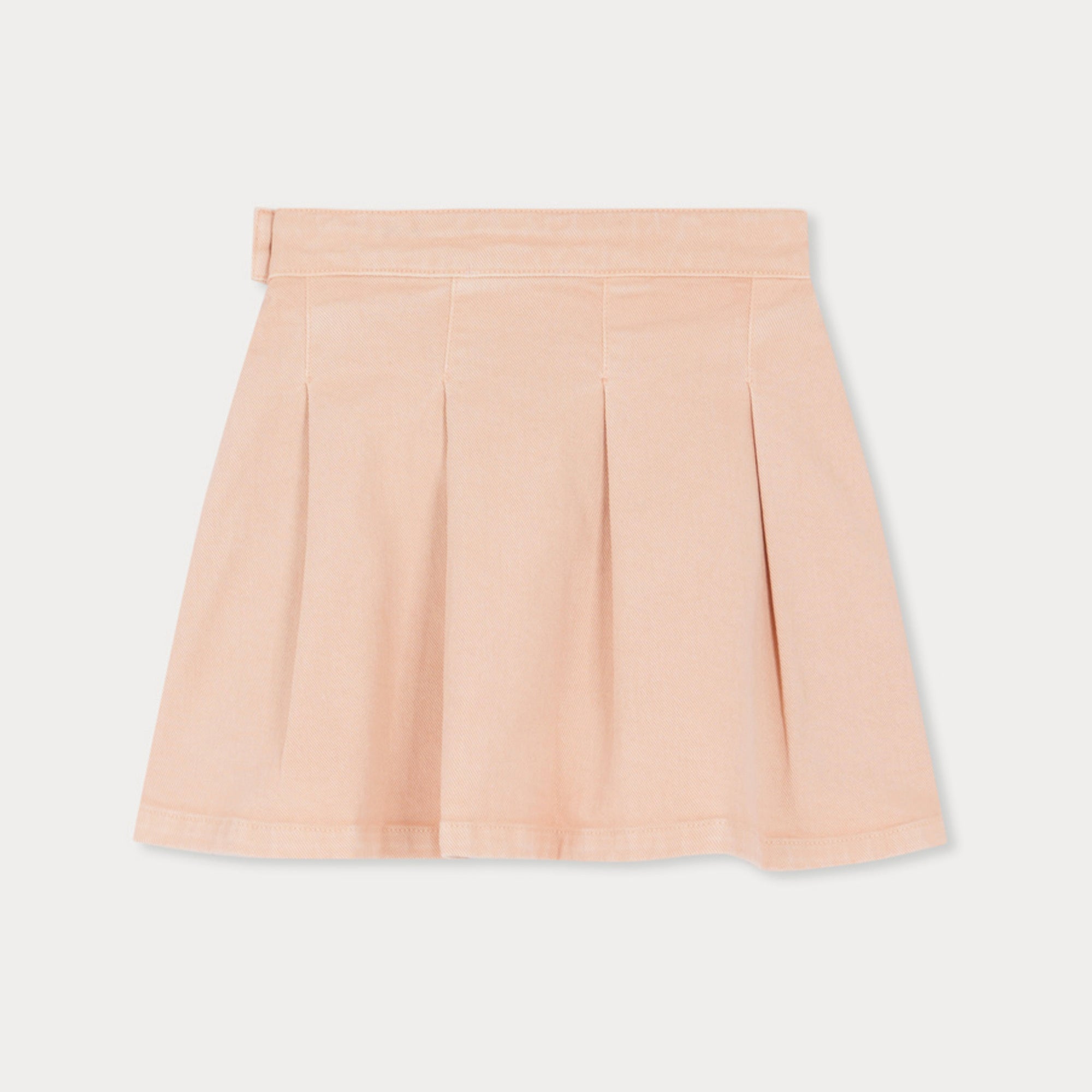 Girls Pink Embroidered Logo Denim Skirt