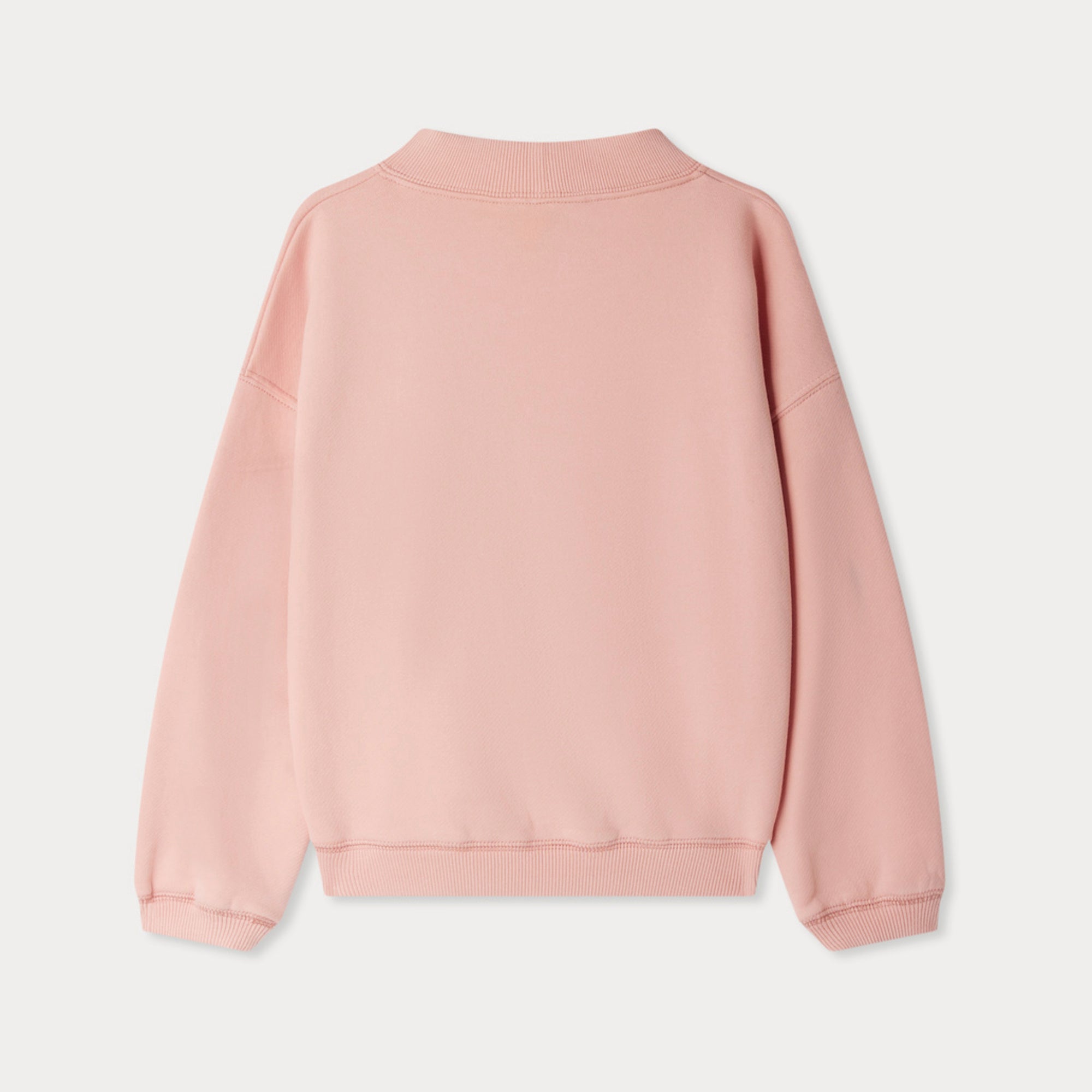 Girls Pink Embroidered Logo Cotton Sweatshirt