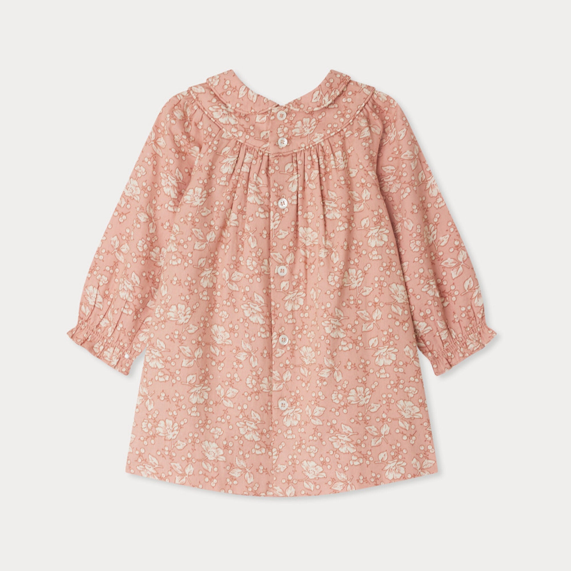Baby Girls Pink Floral Cotton Dress