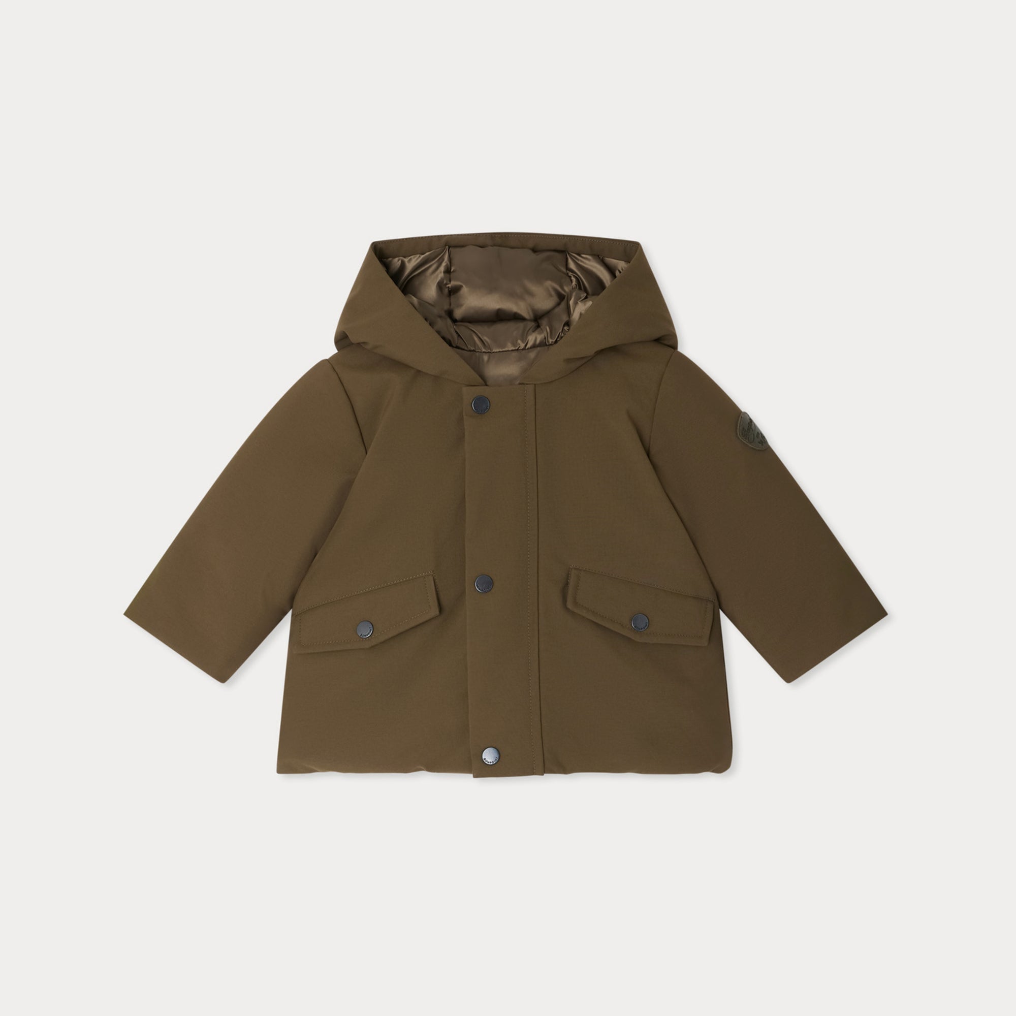 Baby Boys Khaki Green Padded Down Coat