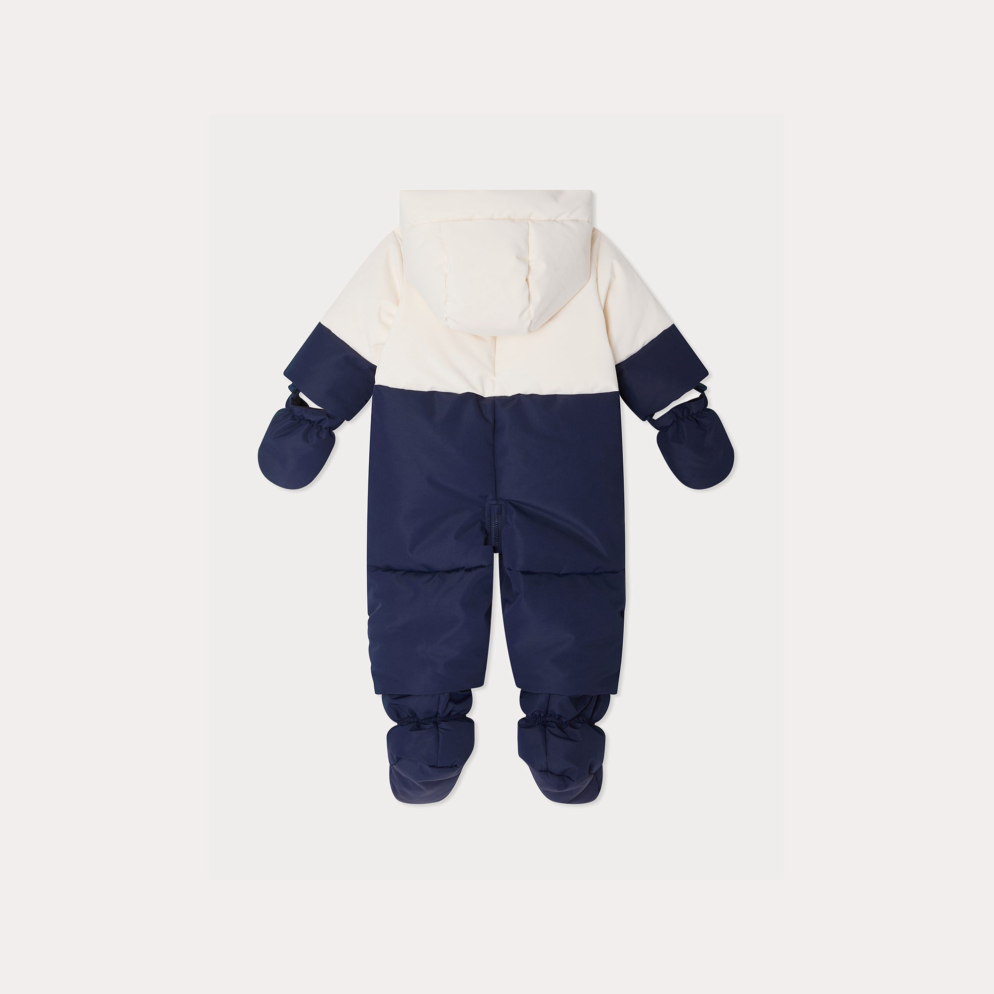 Baby Boys Navy Padded Down Babysuit