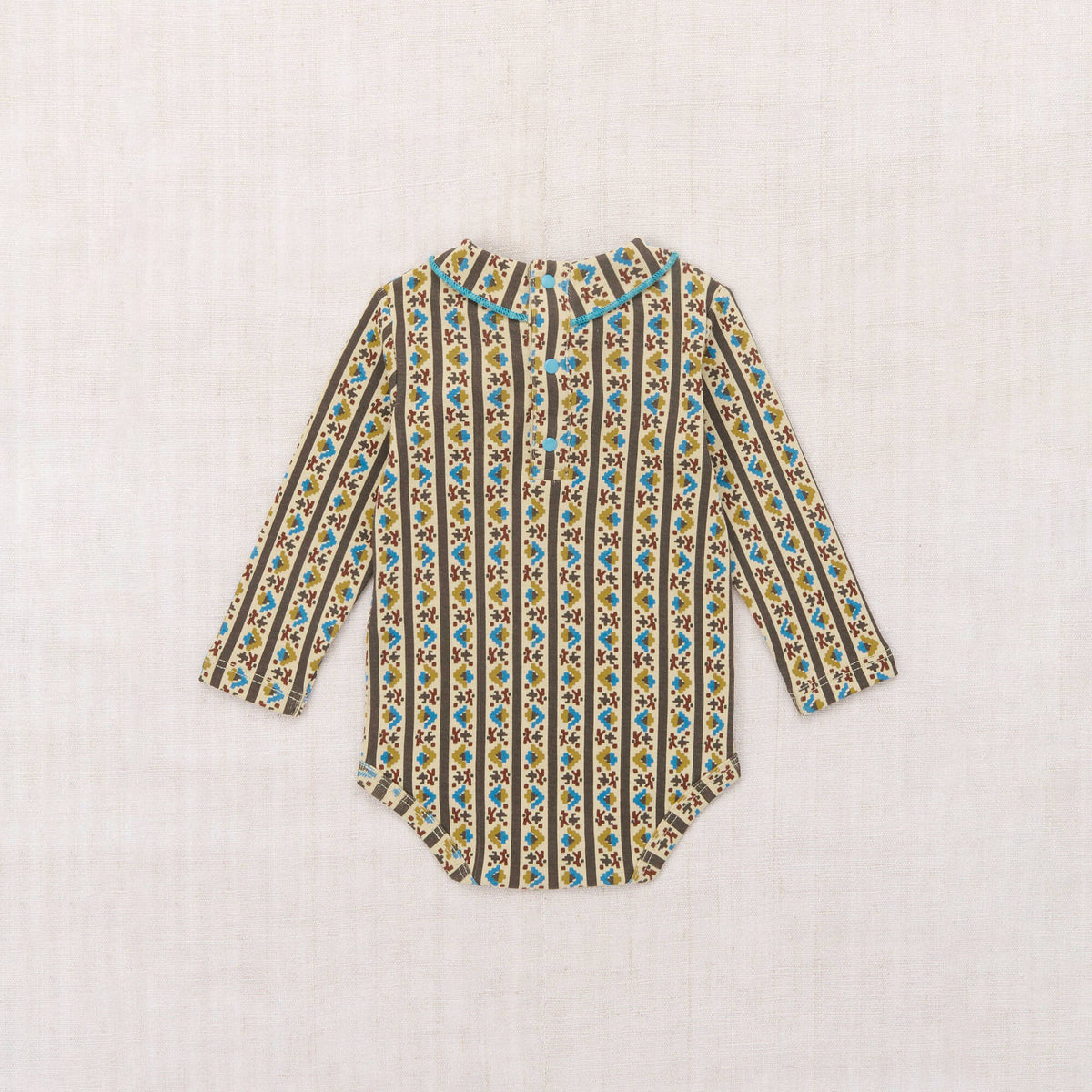 Baby Boys & Girls Green Stripes Cotton Babysuit