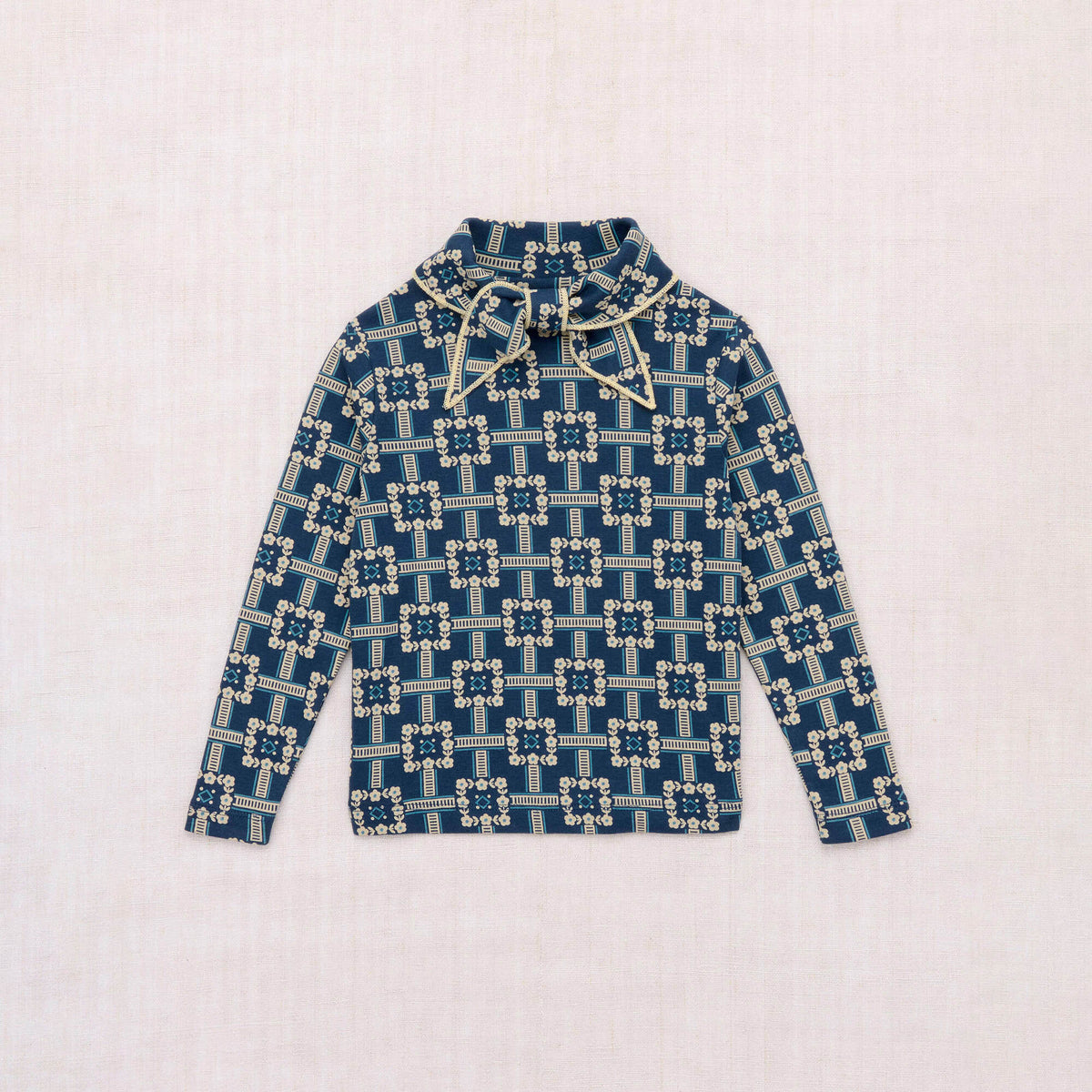Boys & Girls Blue Floral Cotton T-Shirt