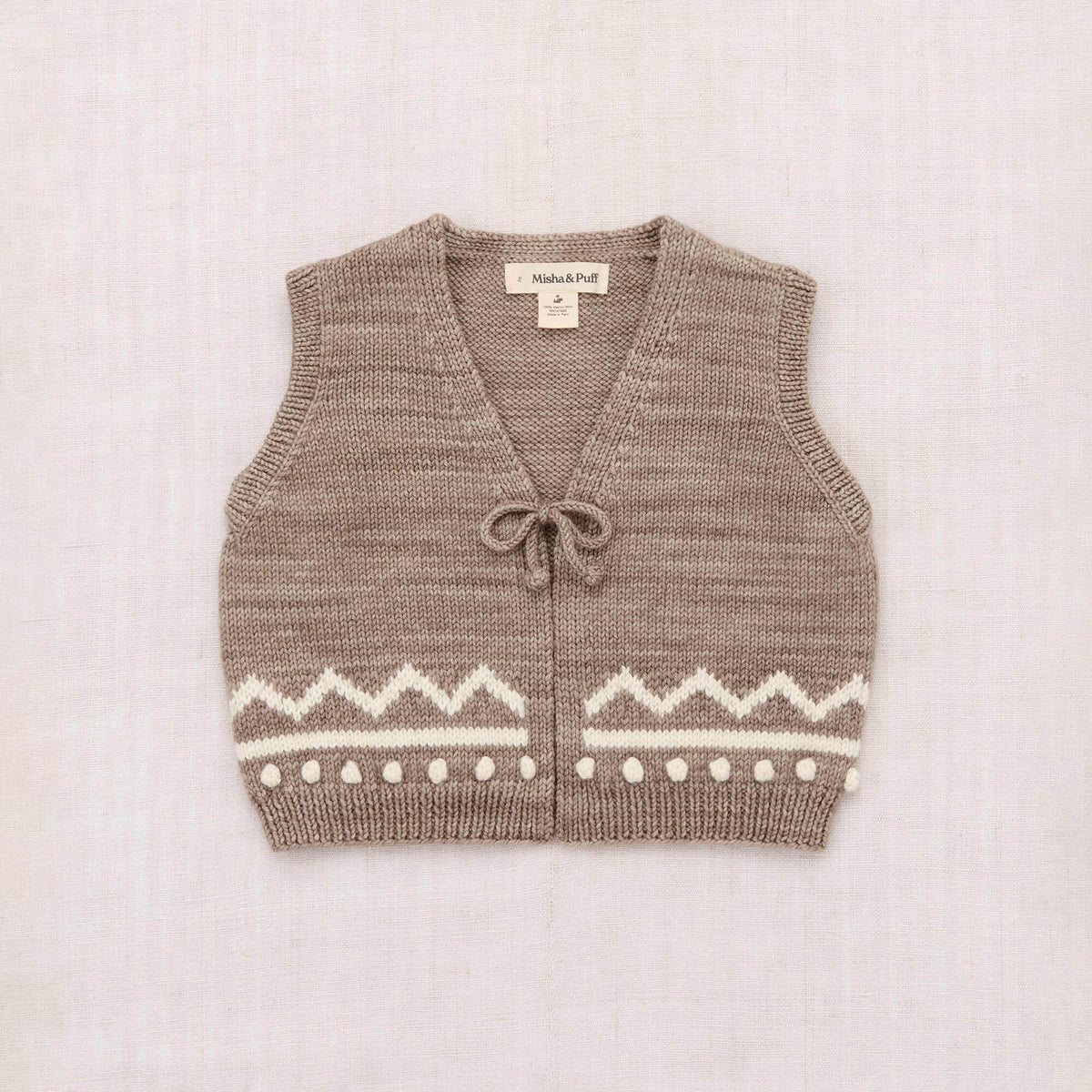 Boys & Girls Light Brown Wool Vest