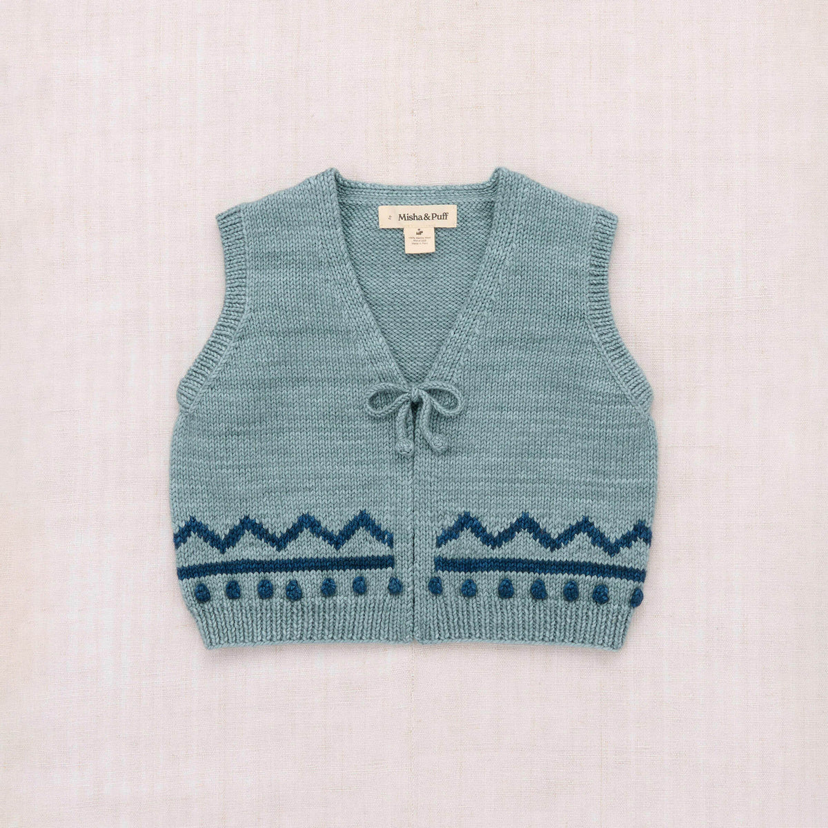 Boys & Girls Light Blue Wool Vest