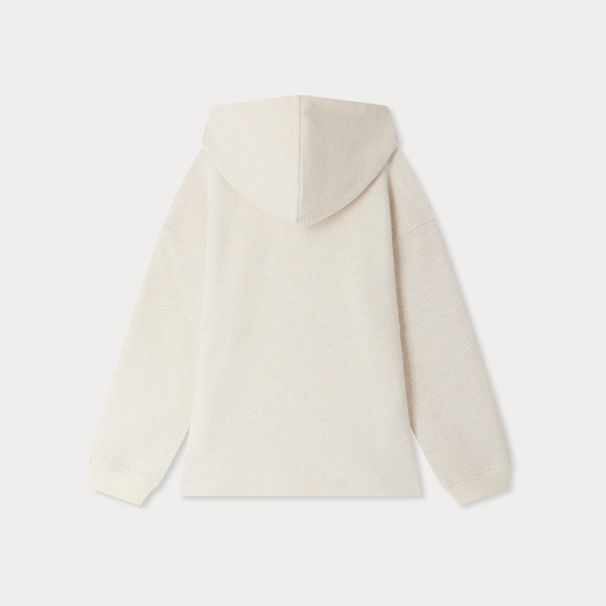 Boys White Hooded Cotton Sweatshirt