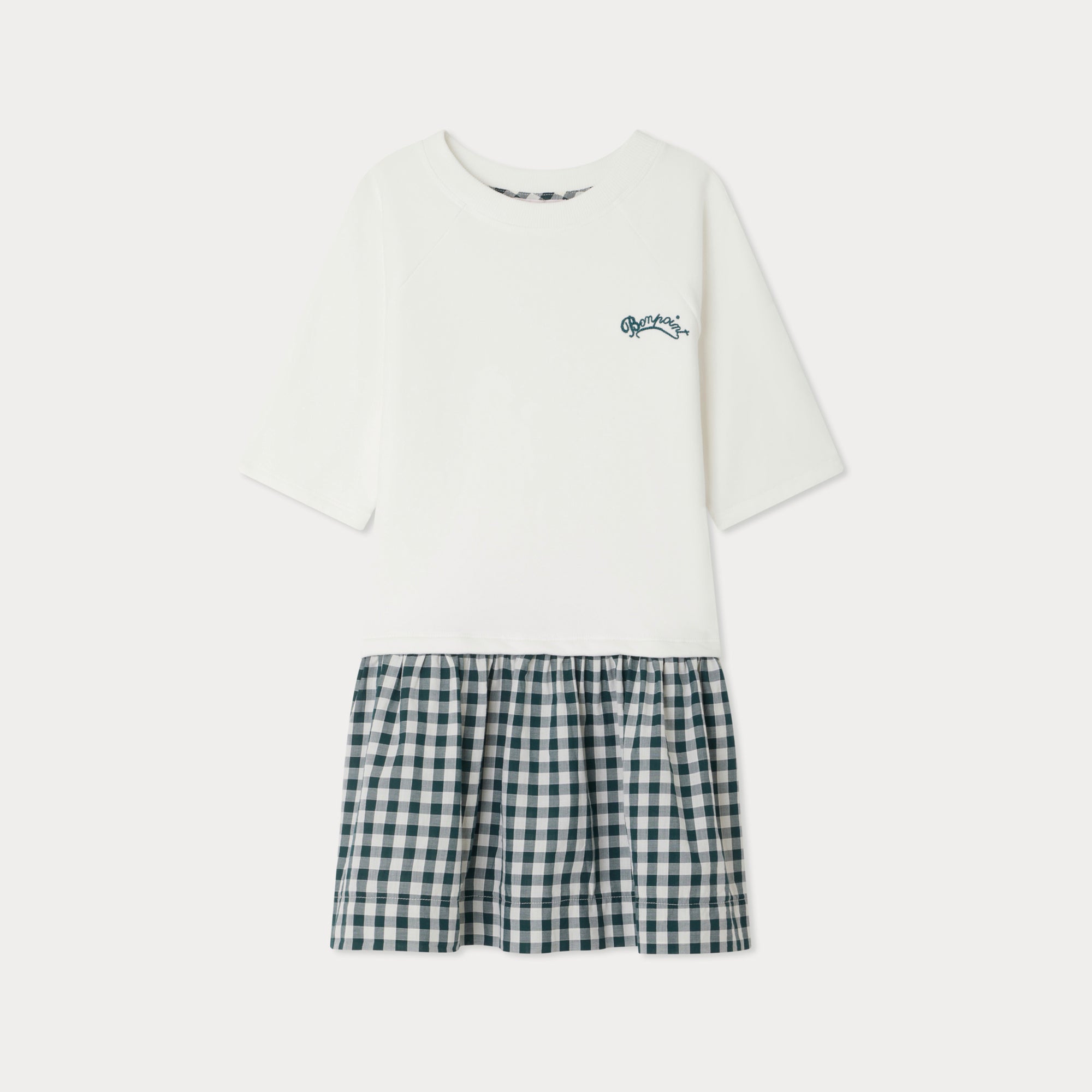 Girls White Cotton Dress