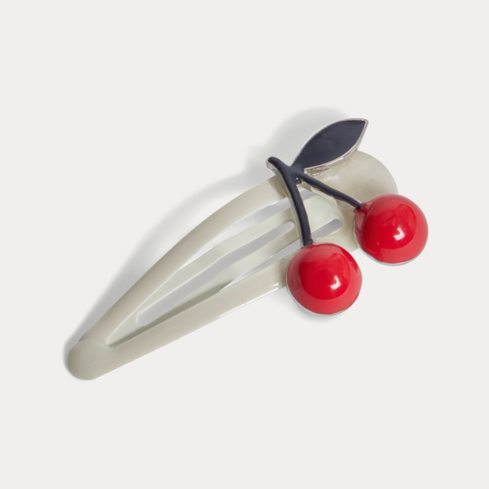 Girls White Cherry Hair Clips(2 Pack)