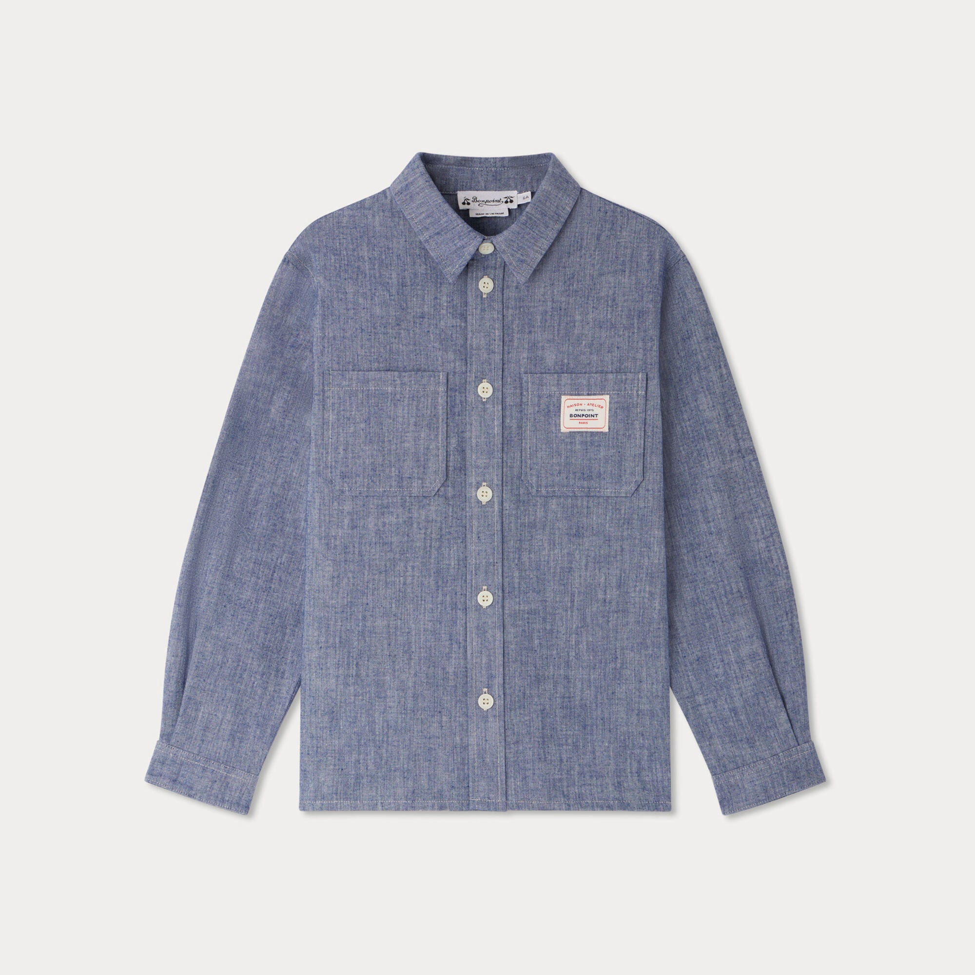 Boys & Girls Blue Cotton Shirt