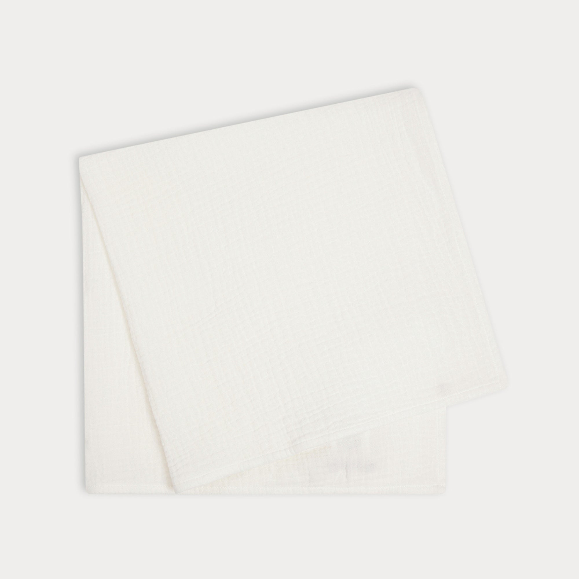 Lot de 2 couvertures en coton blanc pour bébés garçons et filles (60x60cm)