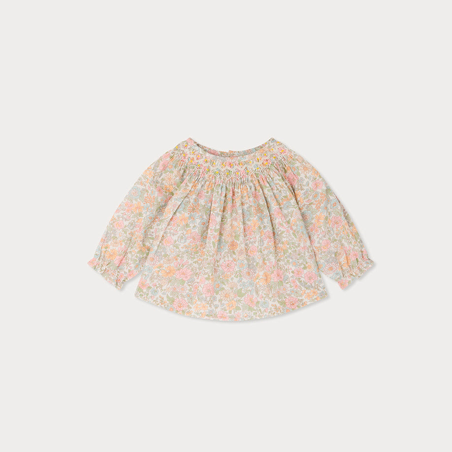 Baby Girls Pink Floral Cotton Top