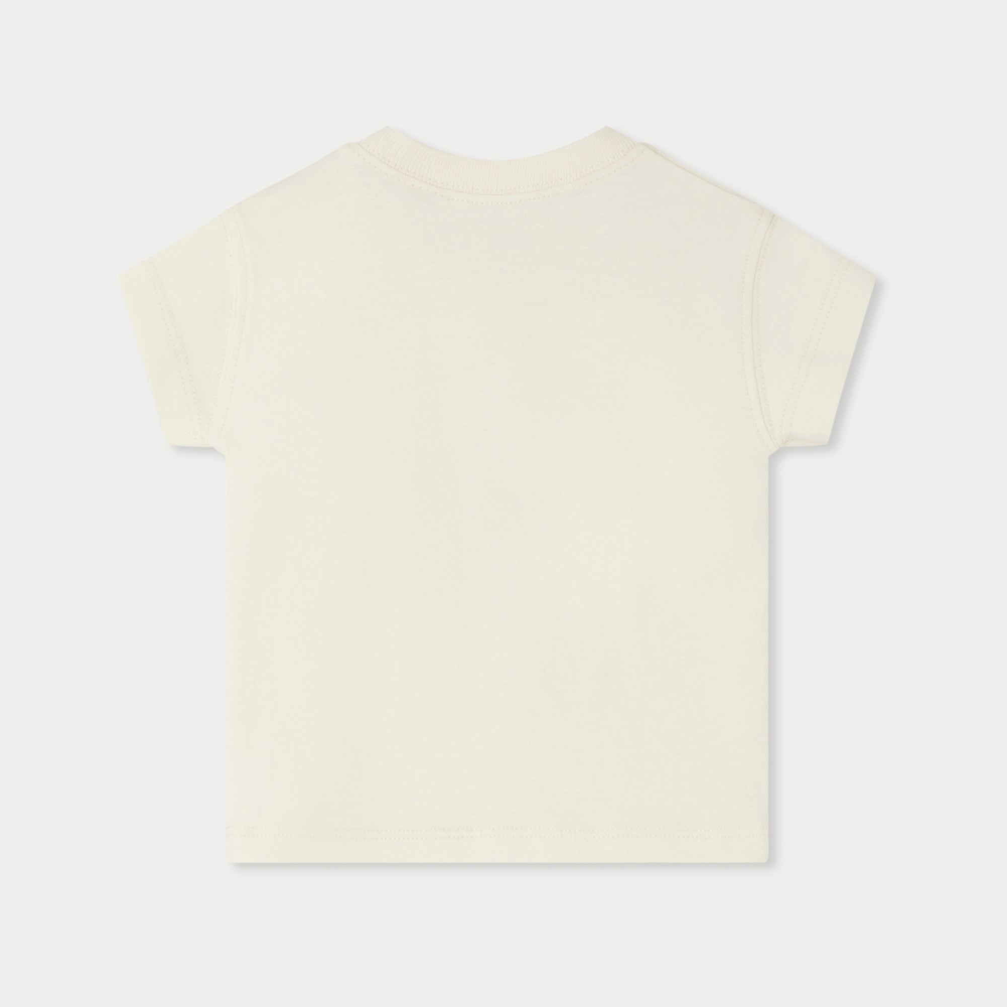 Baby Boys White Printed Cotton T-Shirt