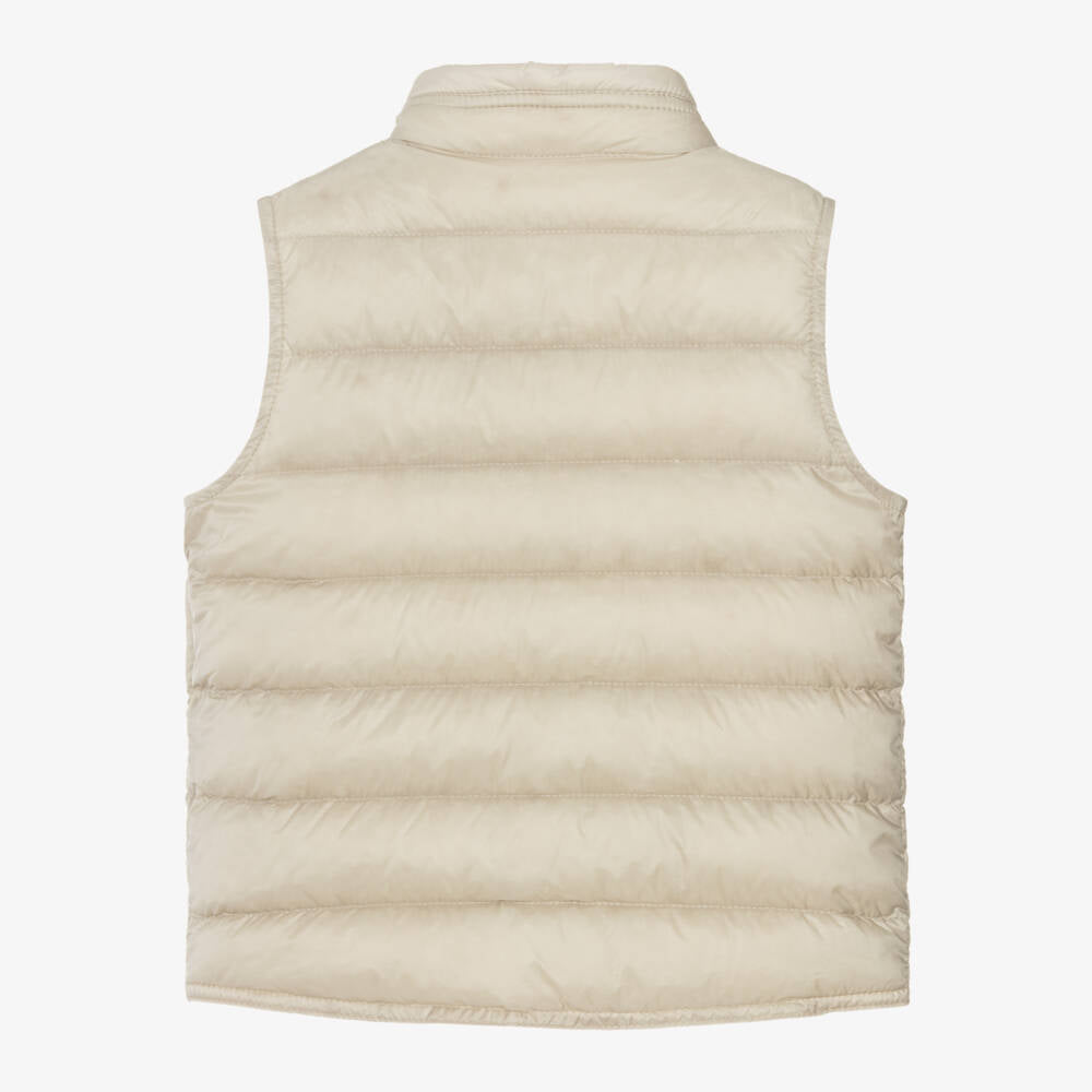 Boys Beige"GUI"Padded Down Gilet