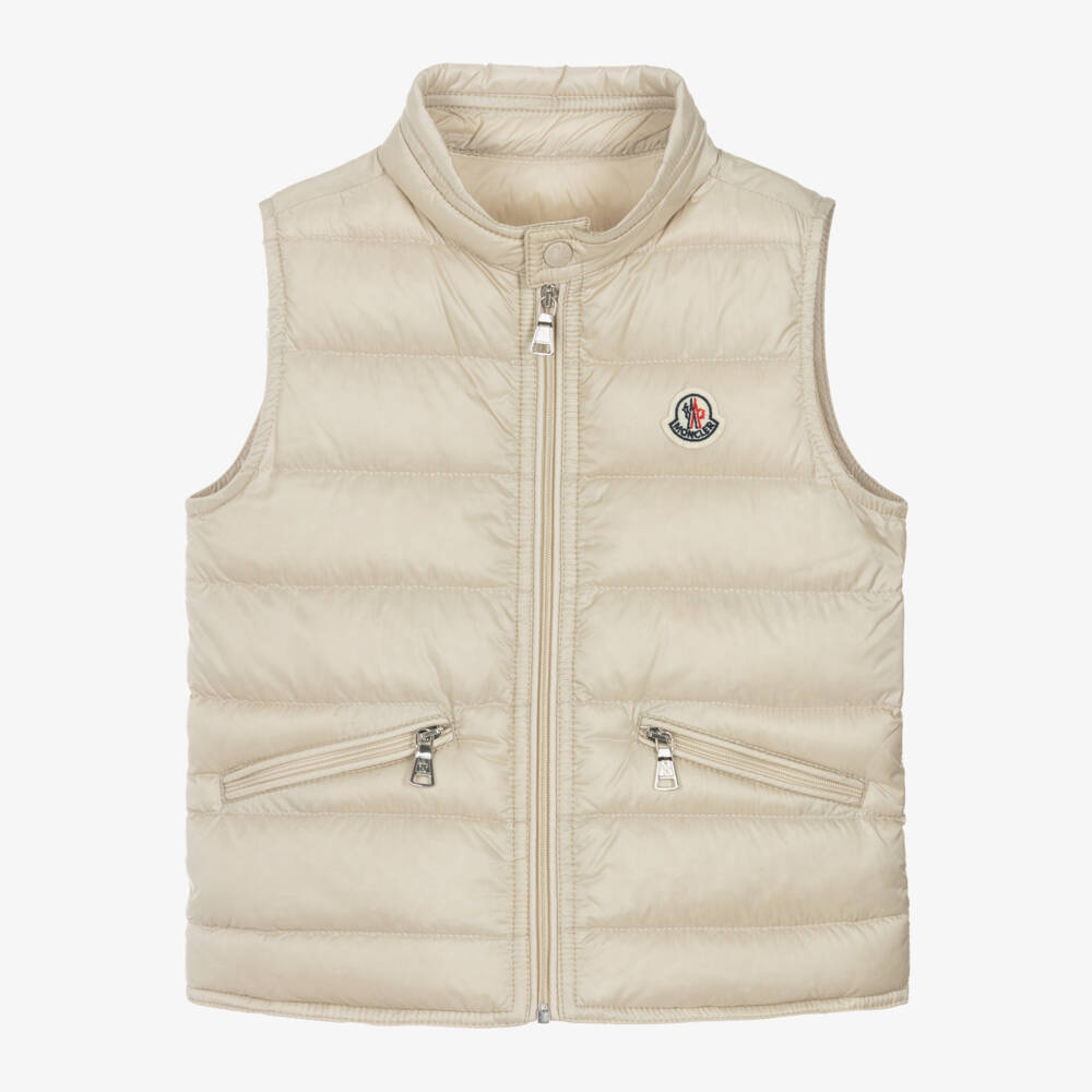 Boys Beige"GUI"Padded Down Gilet