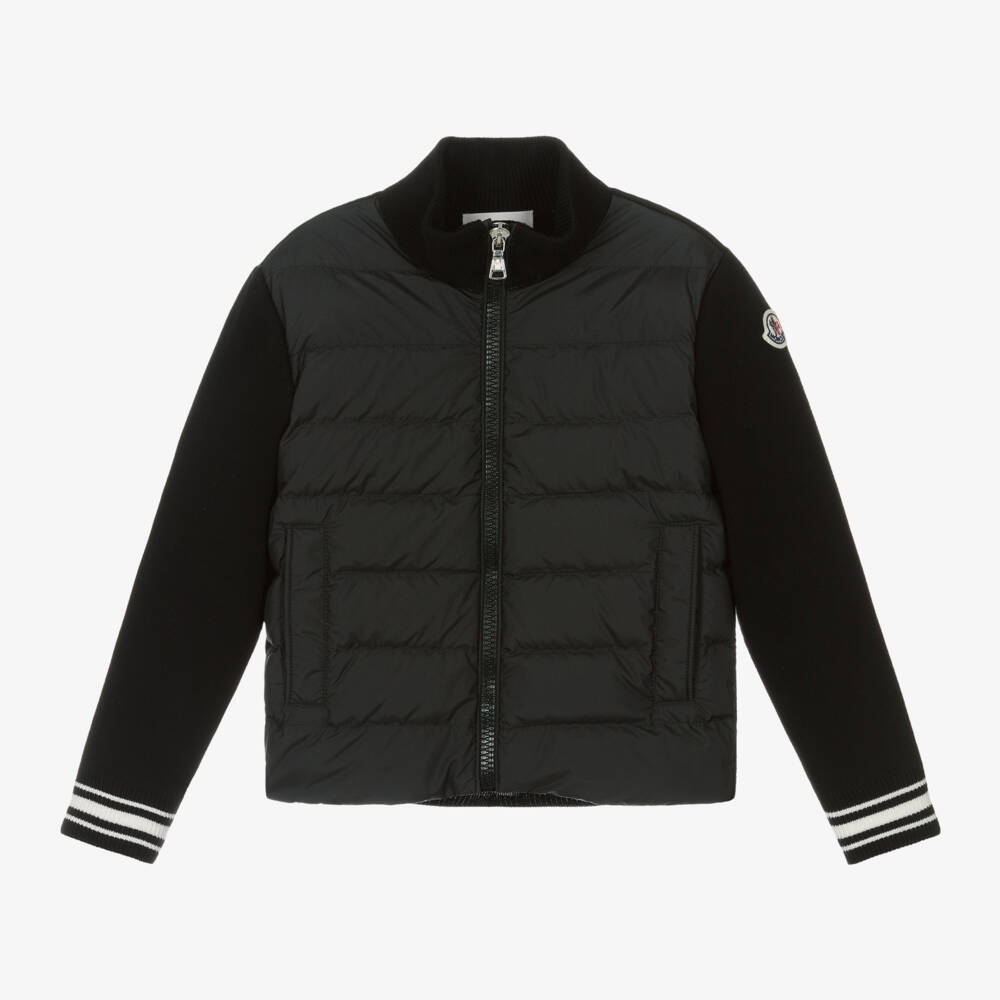 Boys Black Zip-Up Top