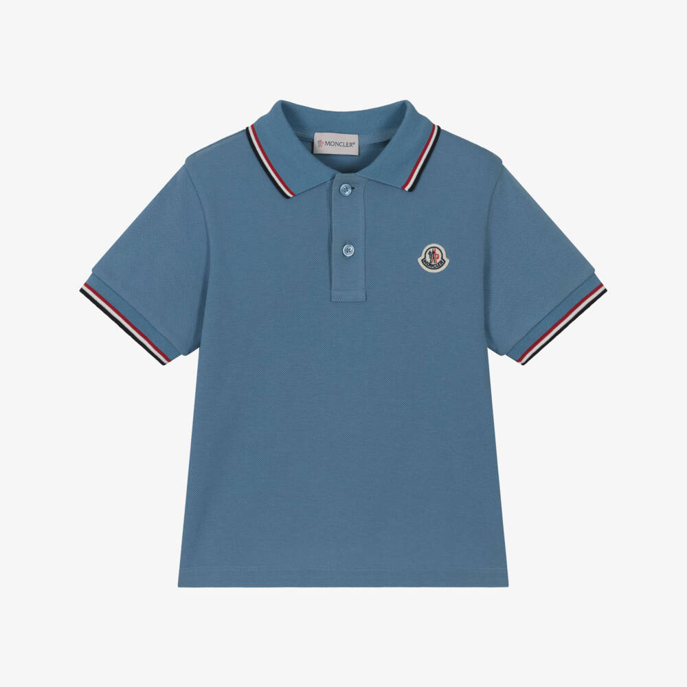 Boys Blue Cotton Polo Shirt