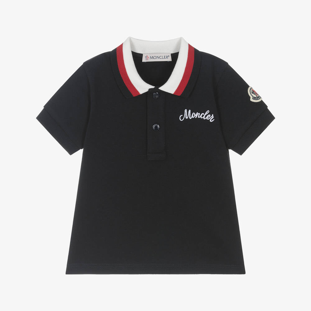 Baby Boys Navy Cotton Polo Shirt