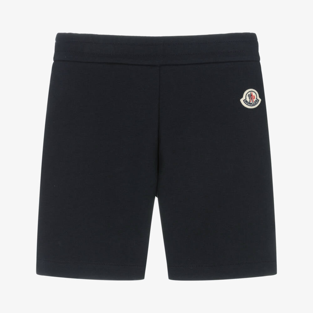 Boys Navy Logo Cotton Shorts