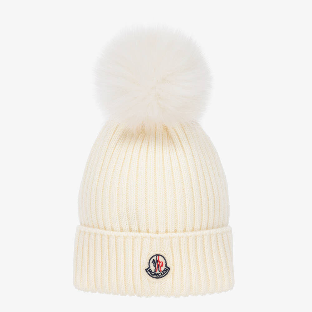 Boys & Girls White Wool Hat